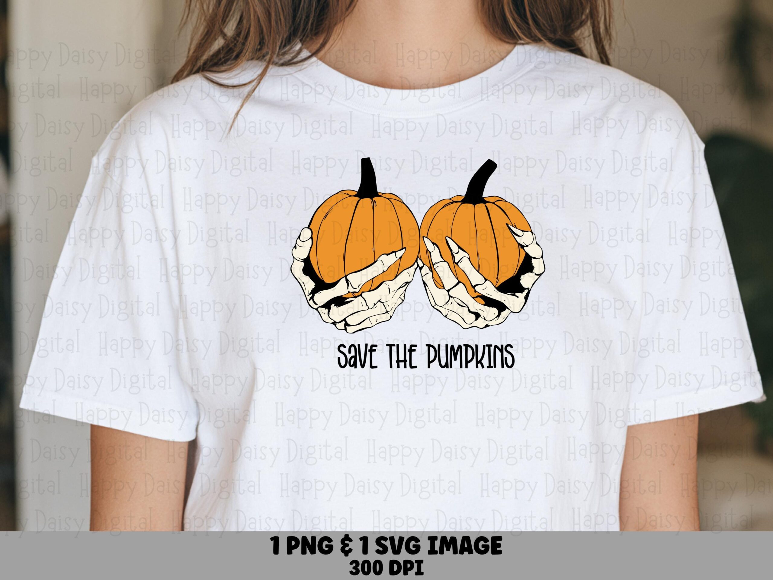 Save The Pumpkins SVG PNG Save The Pumpkins Quote Skeleton Hands Design Cricut Silhouette Canva Commercial Use POD