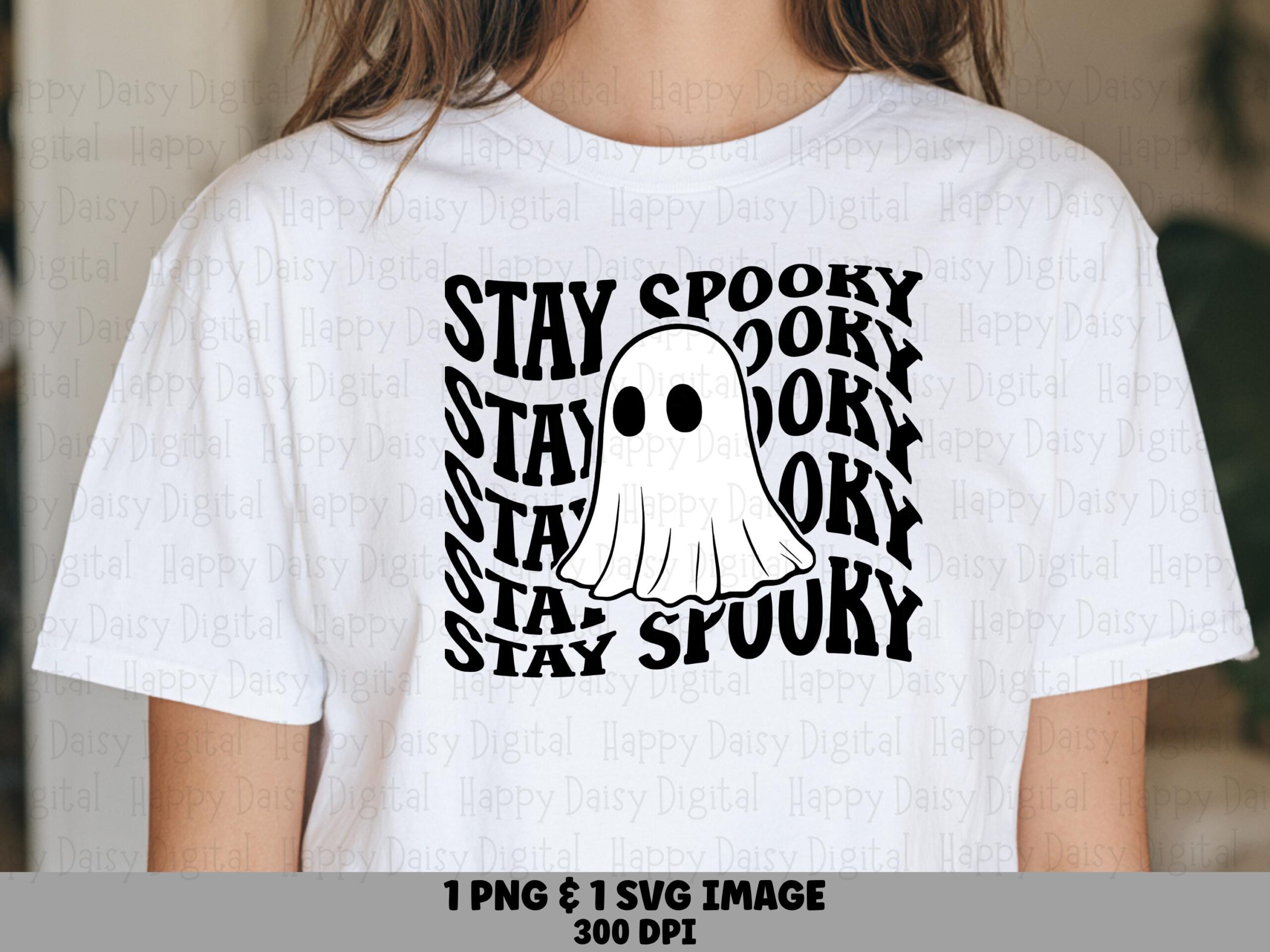 Stay Spooky SVG PNG Stay Spooky Design Stacked Text Pattern Cricut Silhouette Canva Commercial Use POD
