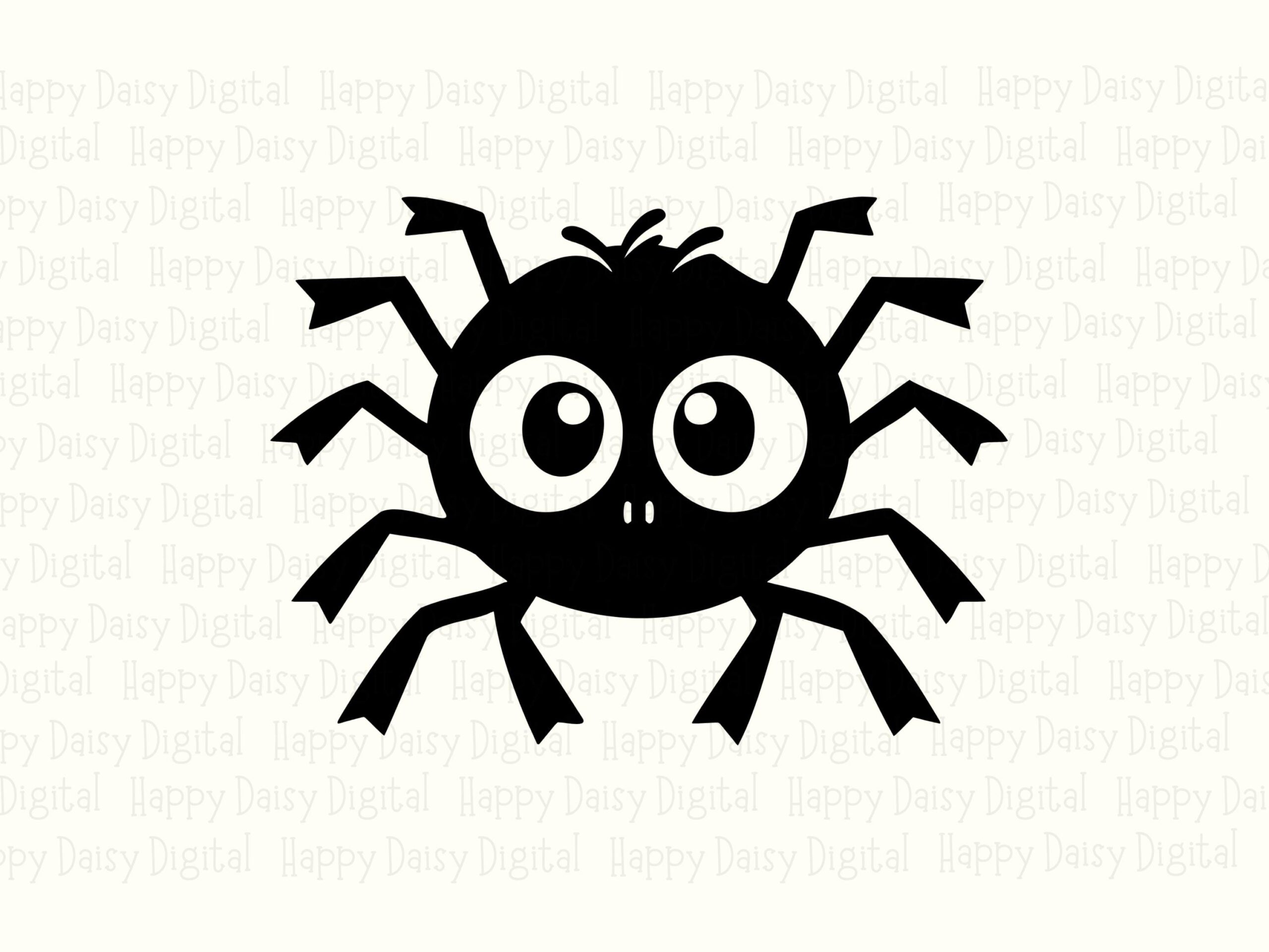 Spider Icon SVG PNG Spider Icon Design Simple Silhouette Cricut Silhouette Canva Commercial Use POD - Image 2