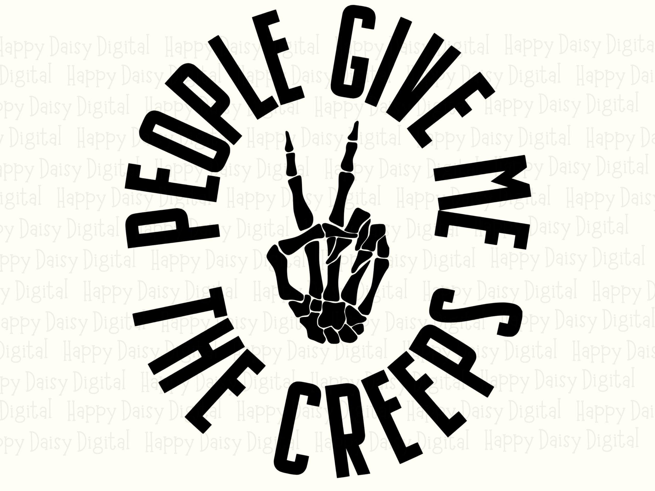 Some People Give Me The Creeps SVG PNG Give Me The Creeps Pun Spider Hand Icon Cricut Silhouette Canva Commercial Use POD - Image 2