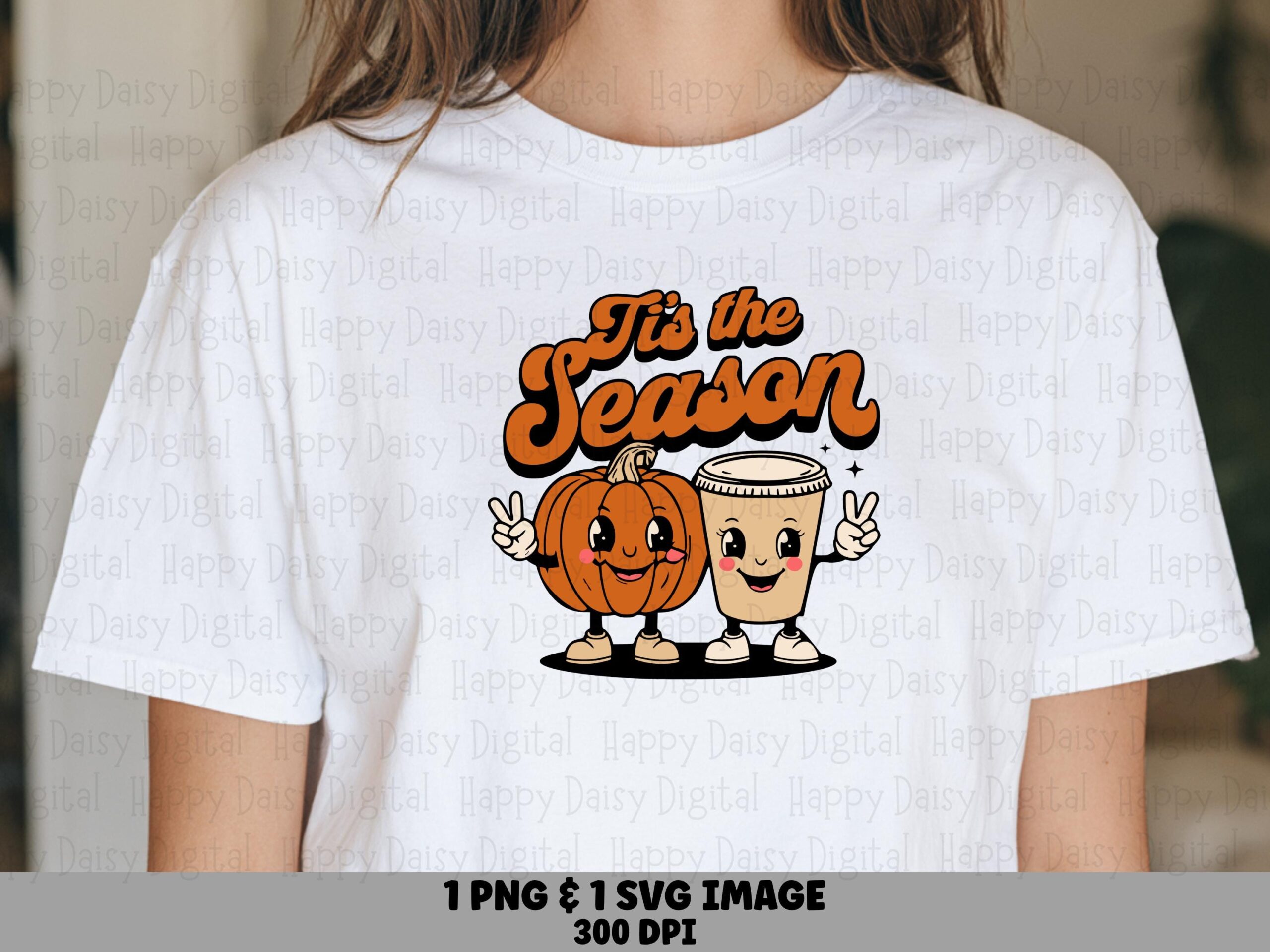 Tis The Season SVG PNG Tis The Season Alt Design Pumpkin Characters Cricut Silhouette Canva Commercial Use POD