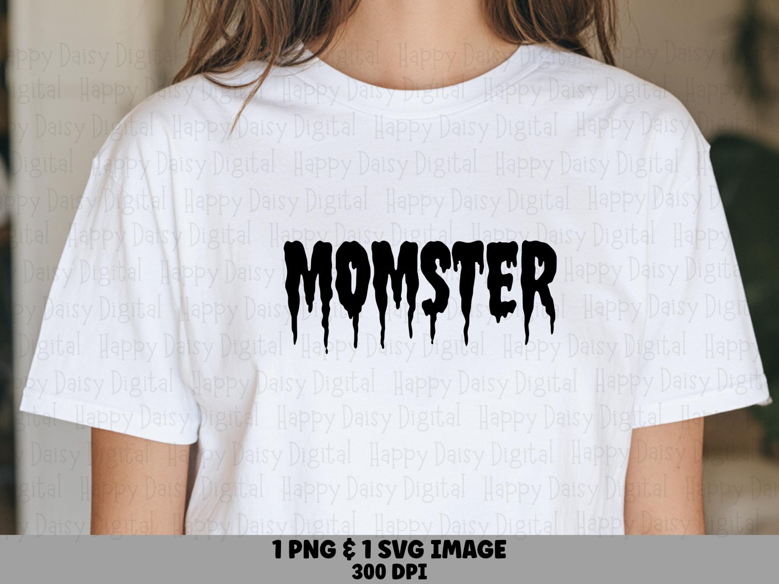 Momster SVG PNG Momster Alt Design Dripping Text Style Cricut Silhouette Canva Commercial Use POD