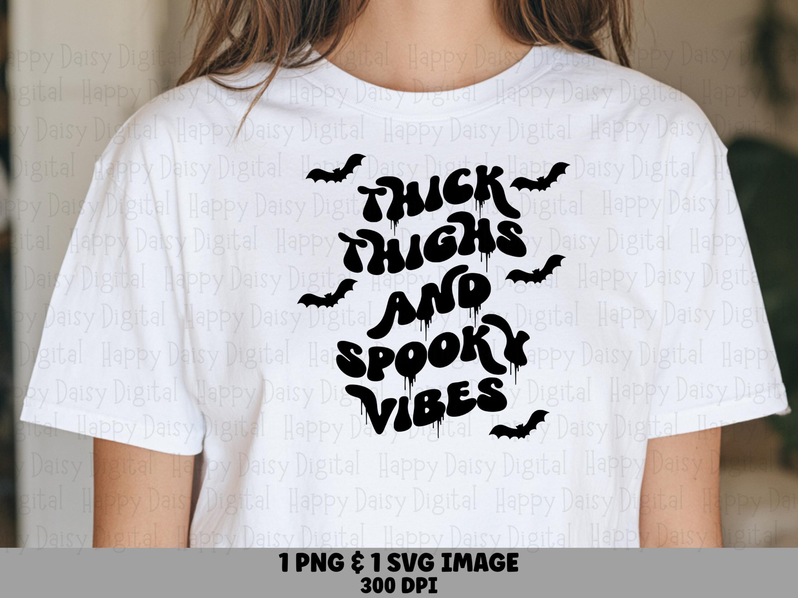 Thick Thighs And Spooky Vibes SVG PNG Thick Thighs Spooky Vibes Bat Accent Design Cricut Silhouette Canva Commercial Use POD