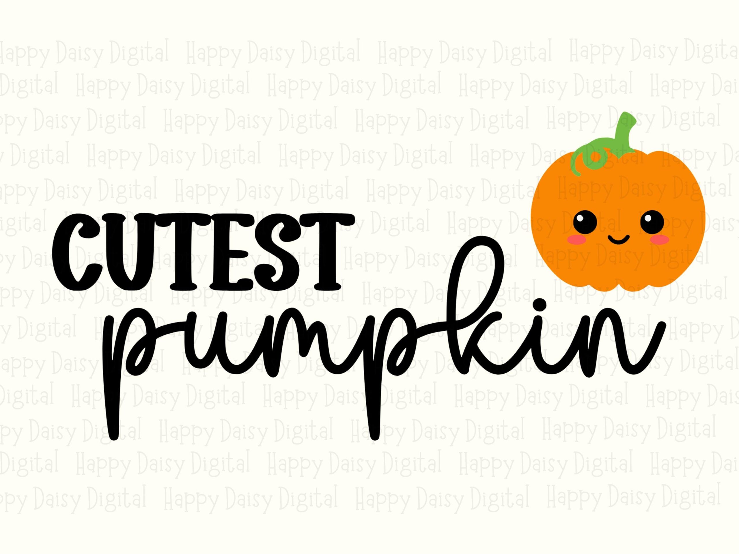 Cutest Pumpkin SVG PNG Cutest Pumpkin Design Cute Pumpkin Character Cricut Silhouette Canva Commercial Use POD - Image 2