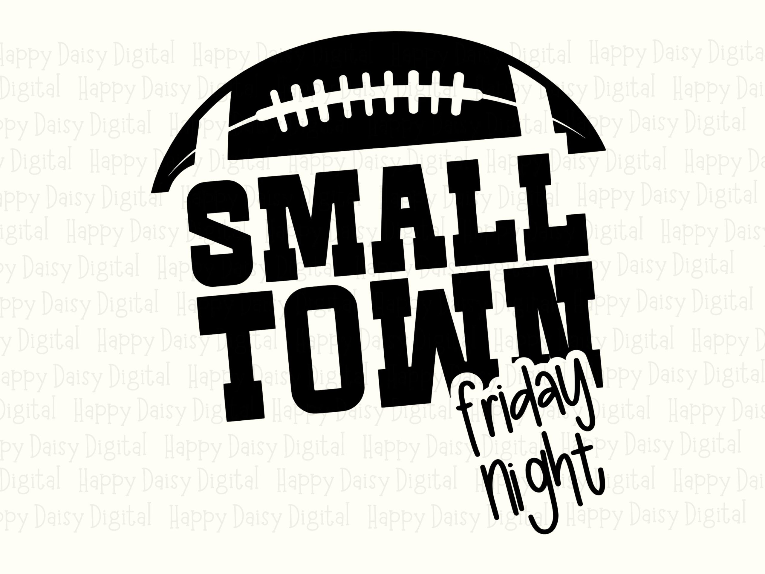 Small Town Friday Night SVG PNG Small Town Friday Night Football Icon Design Cricut Silhouette Canva Commercial Use POD - Image 2
