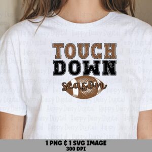 Touchdown SVG PNG Touchdown Football Design Football Illustration Cricut Silhouette Canva Commercial Use POD