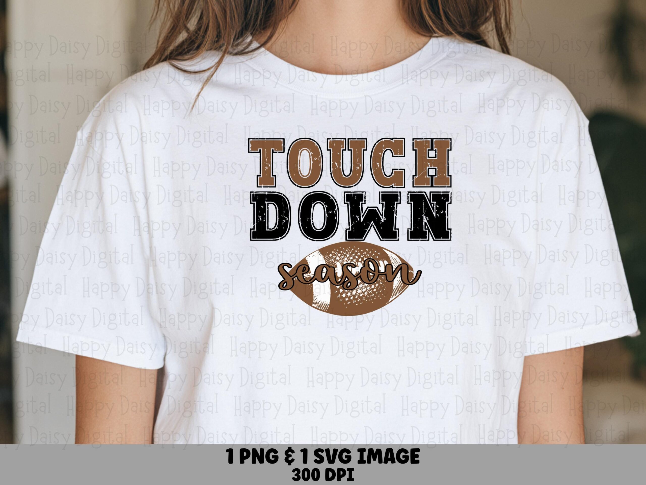 Touchdown SVG PNG Touchdown Football Design Football Illustration Cricut Silhouette Canva Commercial Use POD