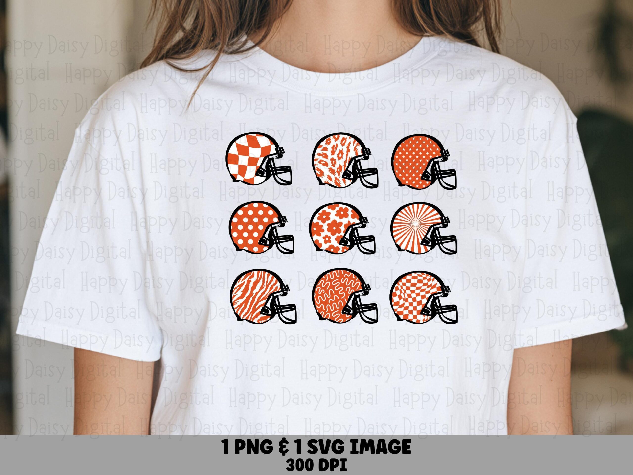 Football Helmet Grid SVG PNG Orange and White Helmet Grid Helmet Pattern Design Cricut Silhouette Canva Commercial Use POD