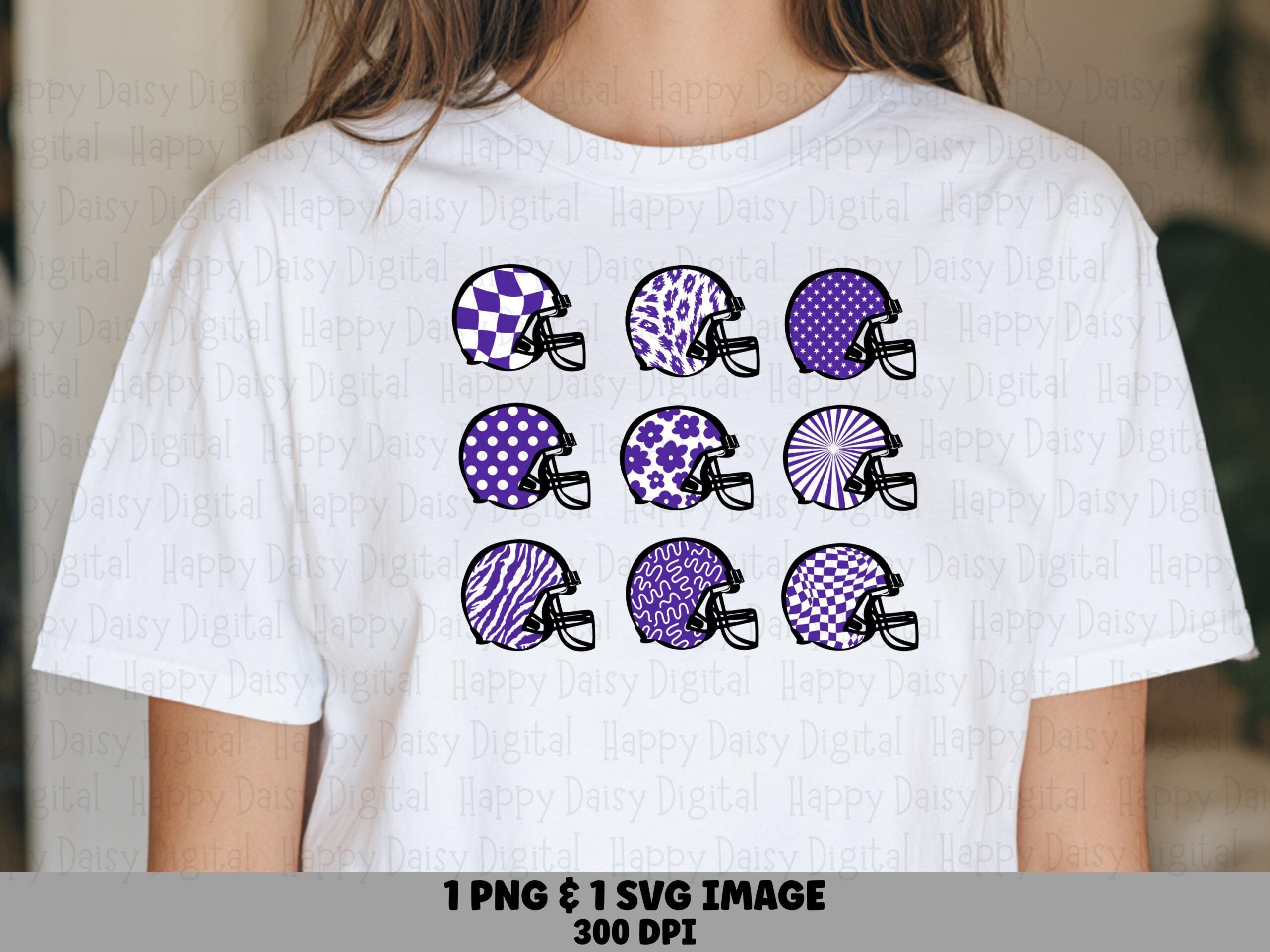 Football Helmet Grid SVG PNG Purple Checkered Helmet Grid Helmet Pattern Design Cricut Silhouette Canva Commercial Use POD