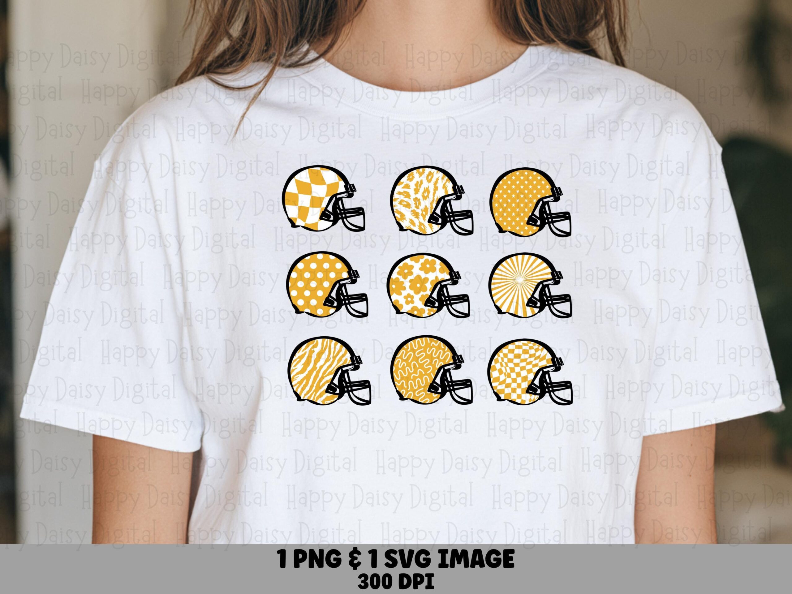 Football Helmet Grid SVG PNG Yellow and White Helmet Grid Helmet Pattern Design Cricut Silhouette Canva Commercial Use POD