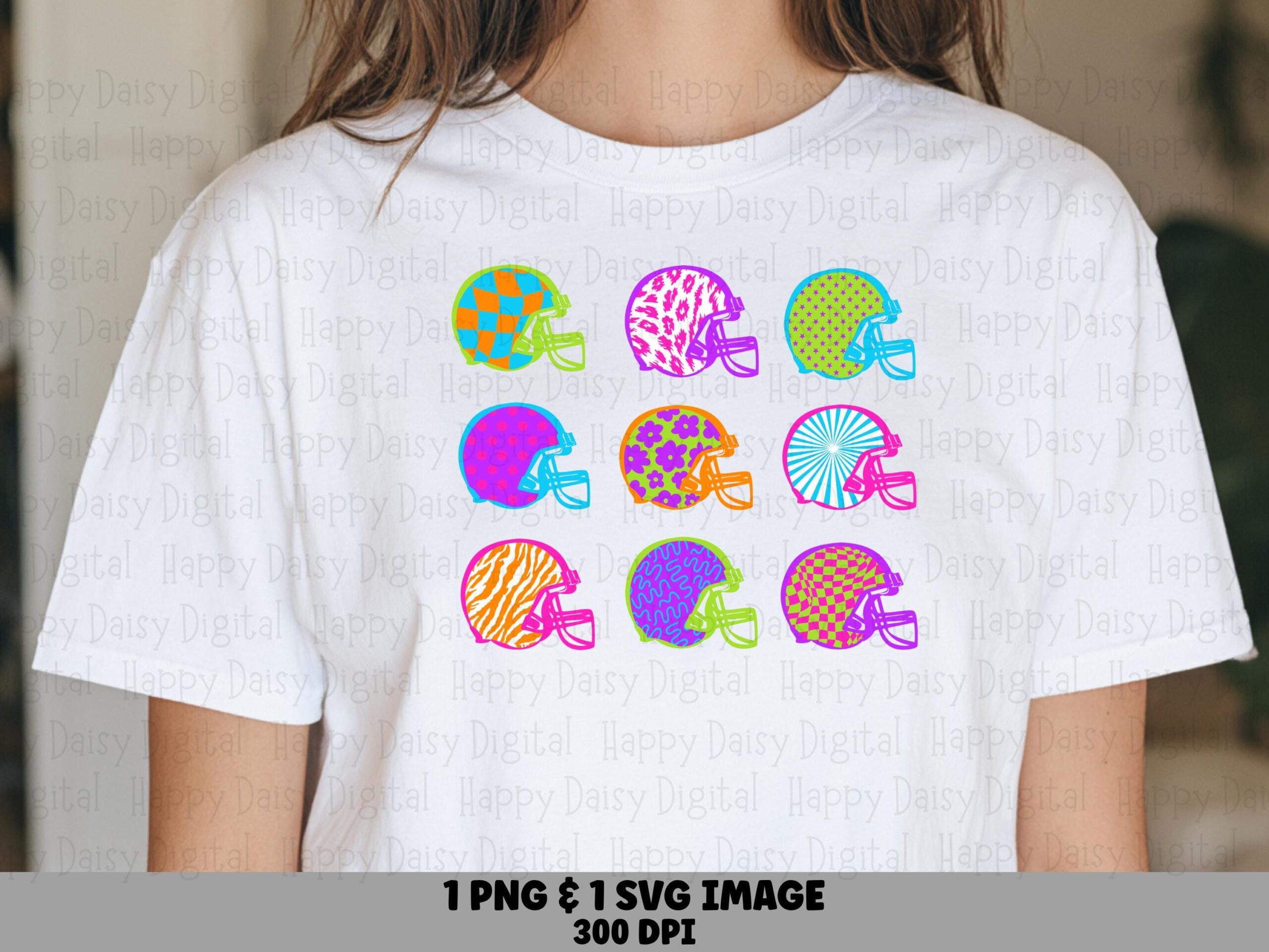 Football Helmet Grid SVG PNG Neon Pink Purple Teal Lime Green Helmet Grid Helmet Pattern Design Cricut Silhouette Canva Commercial Use POD