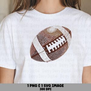 Football Illustration SVG PNG Football Illustration Design Detailed Ball Illustration Cricut Silhouette Canva Commercial Use POD