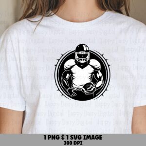Football Player Silhouette SVG PNG Football Player Silhouette Player Icon Design Cricut Silhouette Canva Commercial Use POD