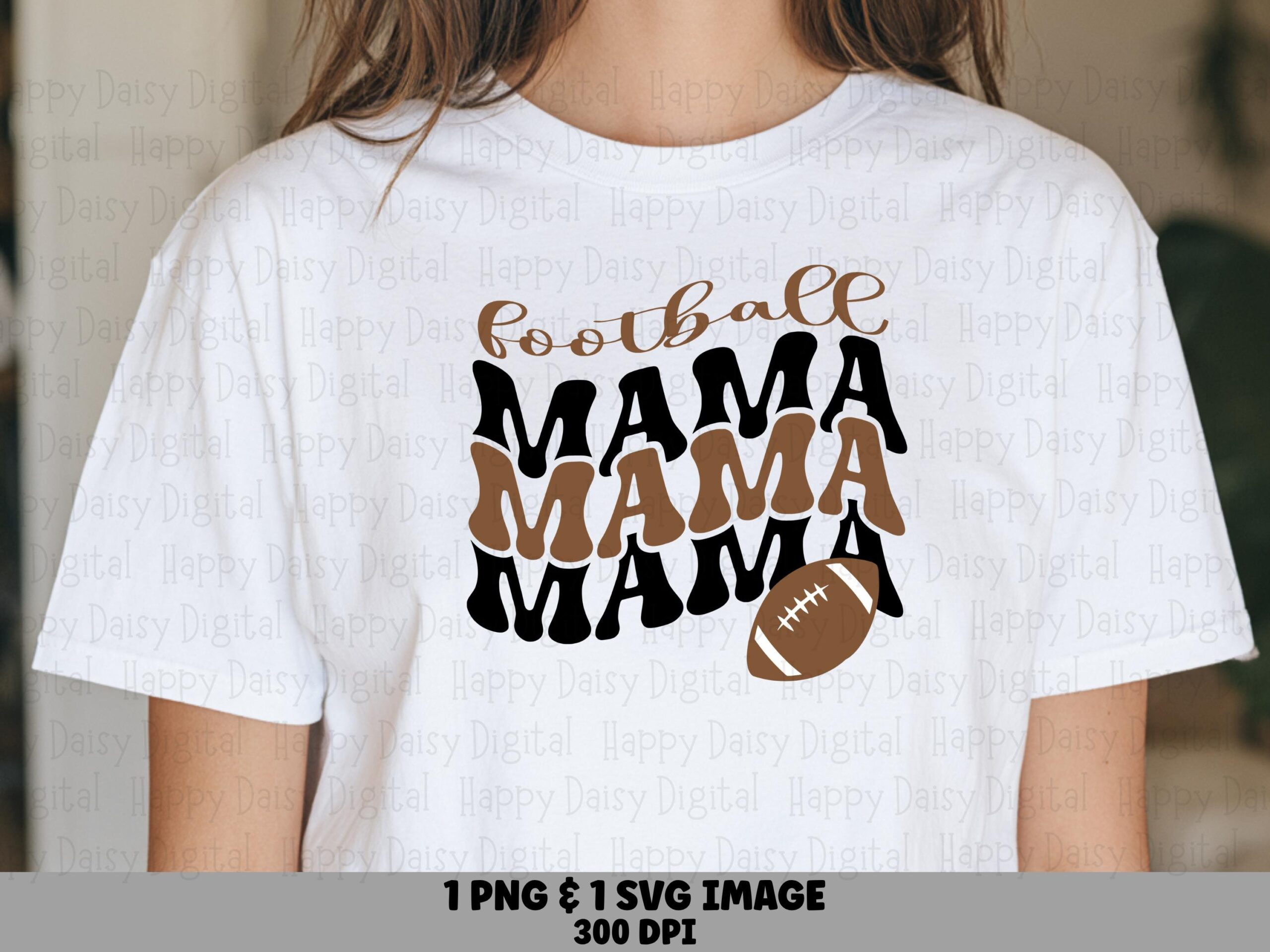 Football Mama SVG PNG Football Mama Icon Design Repeated Text Pattern Cricut Silhouette Canva Commercial Use POD
