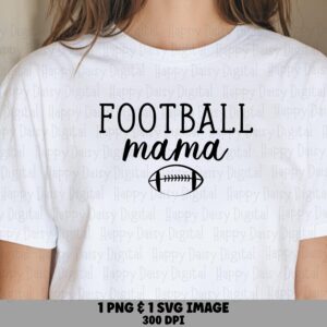 Football Mama SVG PNG Football Mama Text Design Simple Text Design Cricut Silhouette Canva Commercial Use POD