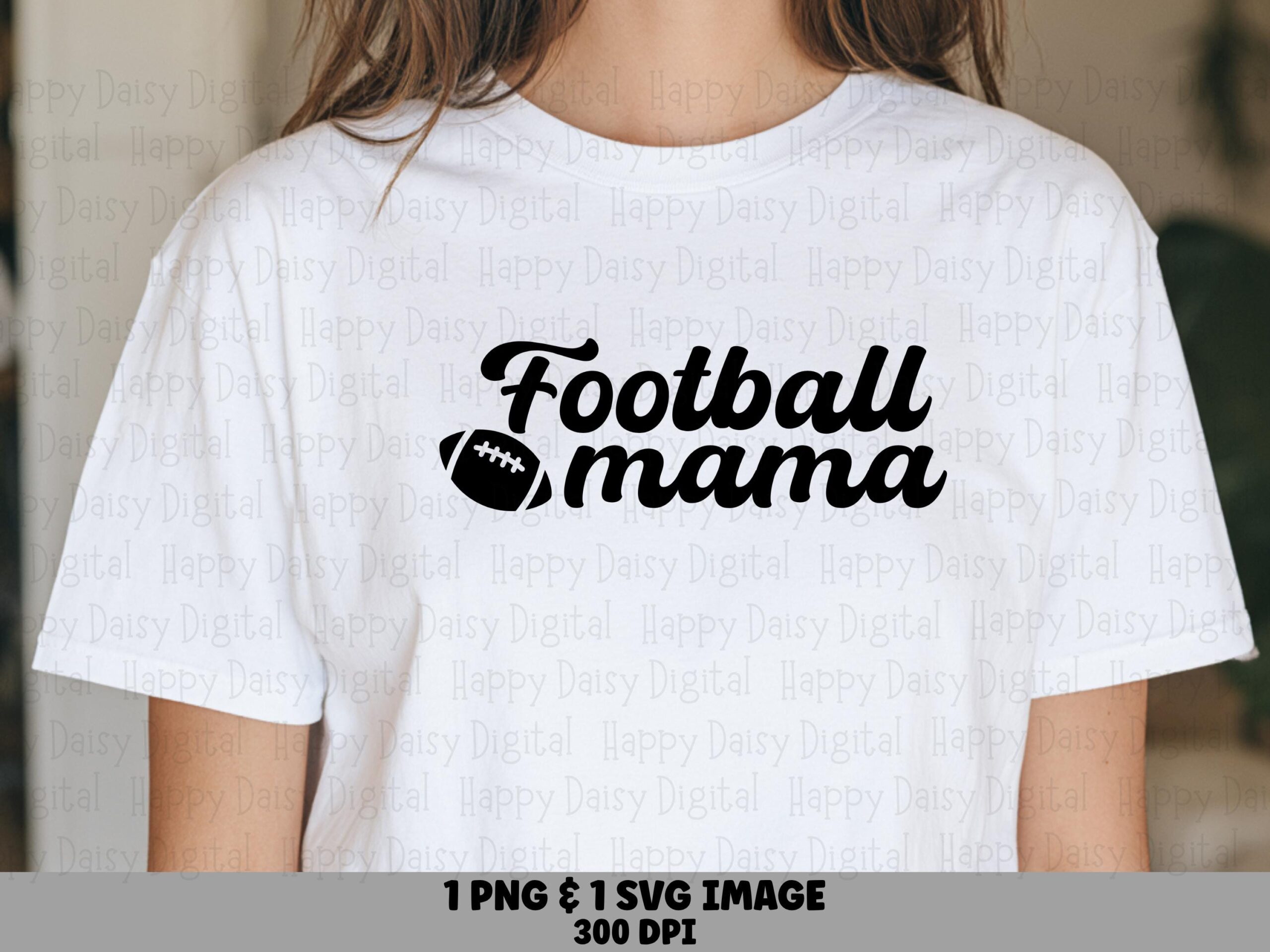 Football Mama SVG PNG Football Mama Script Design Script Text Design Cricut Silhouette Canva Commercial Use POD