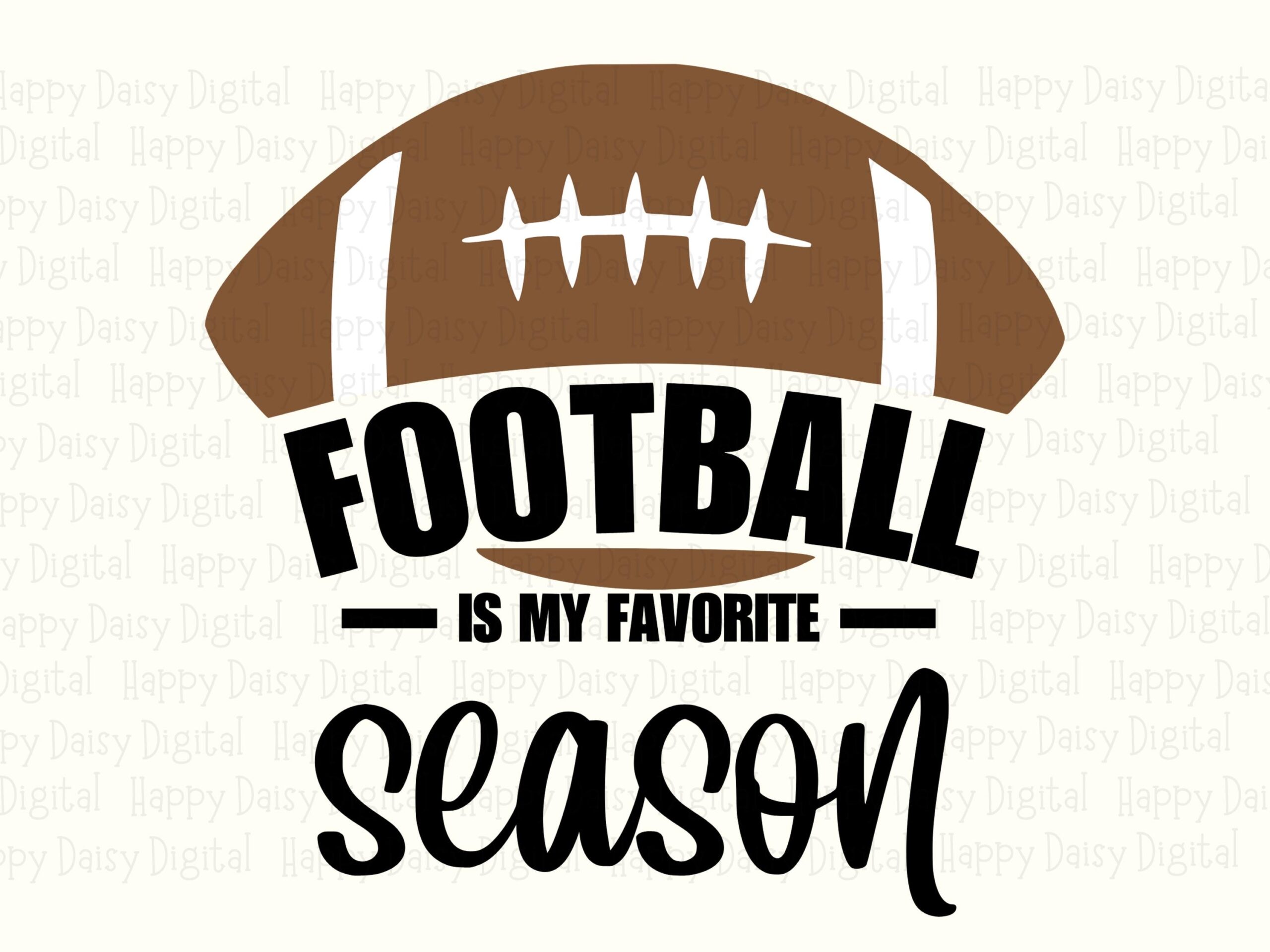 Football Is My Favorite Season SVG PNG Football Favorite Season Football Icon Design Cricut Silhouette Canva Commercial Use POD - Image 2