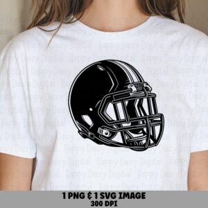 Football Helmet SVG PNG Black Helmet Alt Design Line Art Helmet Design Cricut Silhouette Canva Commercial Use POD
