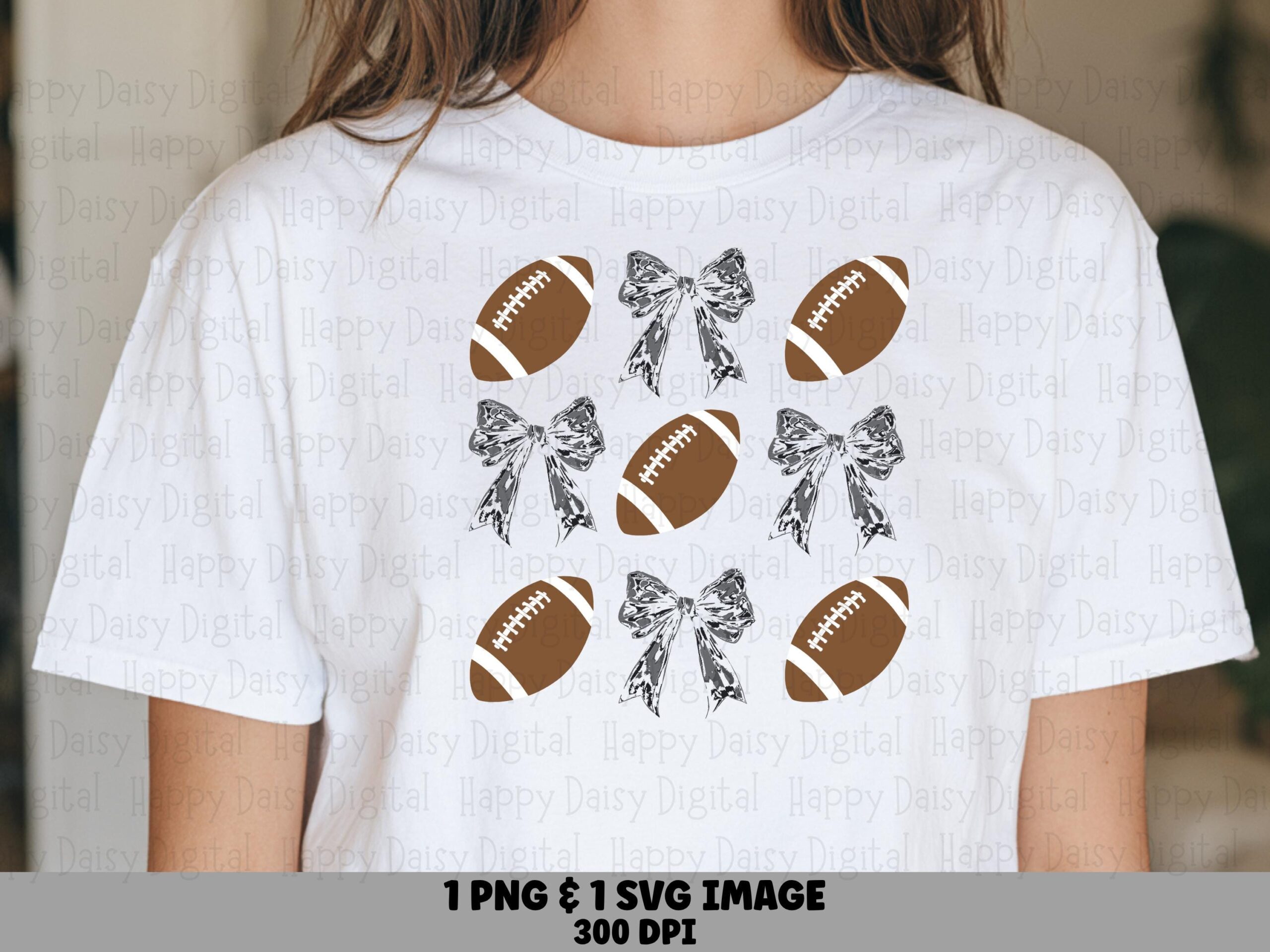 Football And Bows SVG PNG Football Bow Grid Icon Grid Design Cricut Silhouette Canva Commercial Use POD