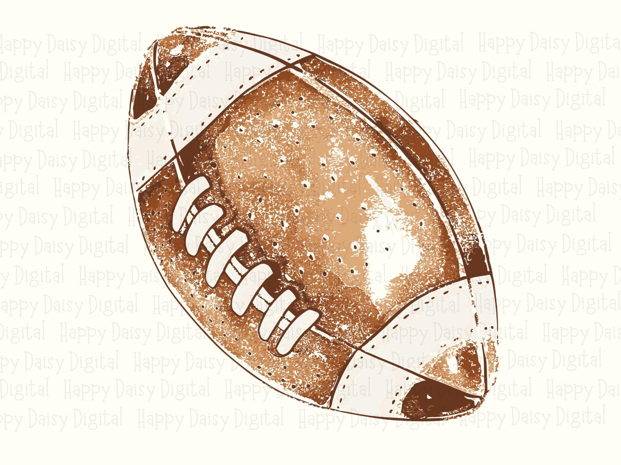 Football Illustration SVG PNG Football Illustration Alt Detailed Ball Illustration Cricut Silhouette Canva Commercial Use POD - Image 2