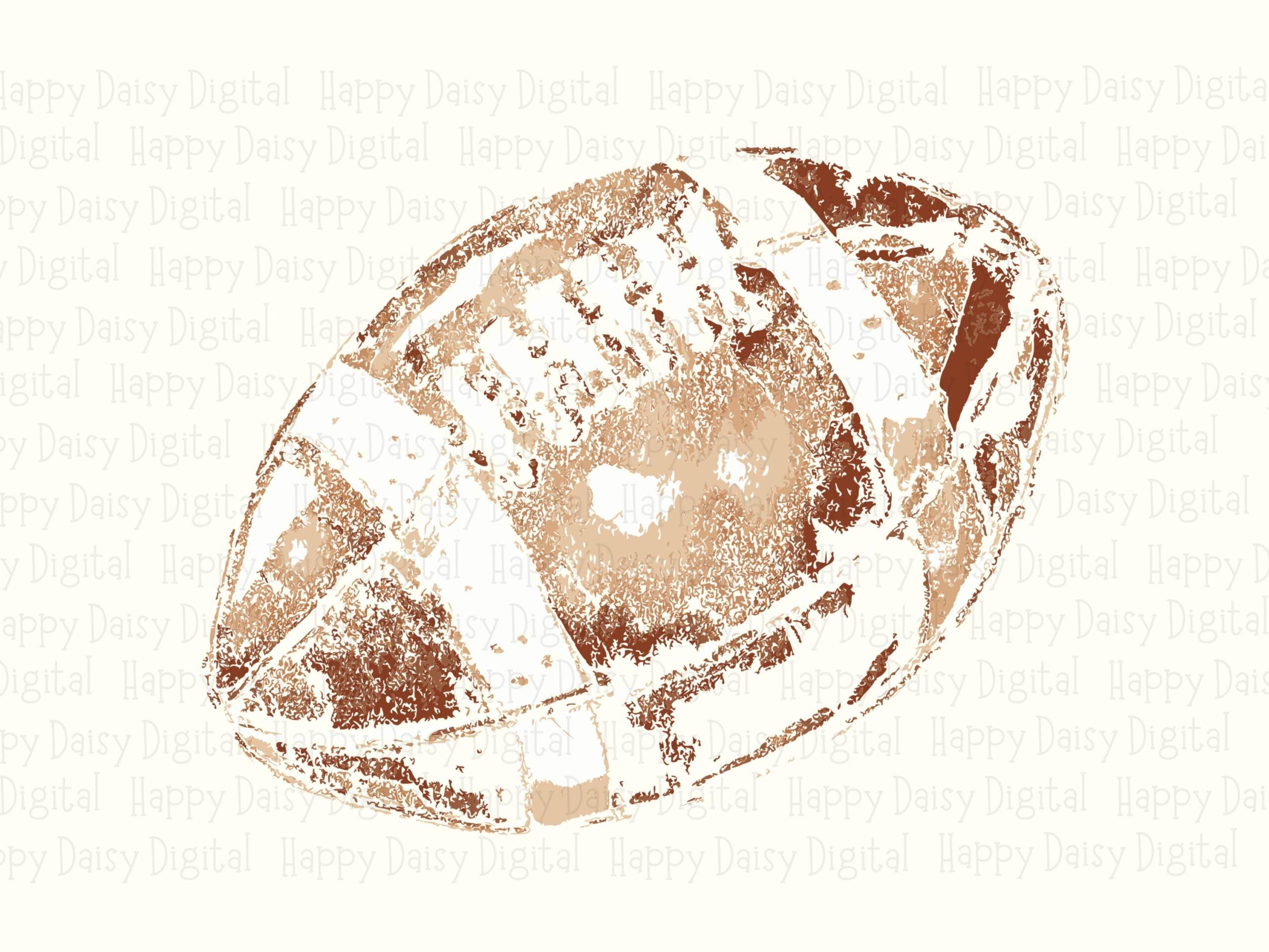 Football Illustration SVG PNG Brown Football Illustration V2 Detailed Ball Illustration Cricut Silhouette Canva Commercial Use POD - Image 2