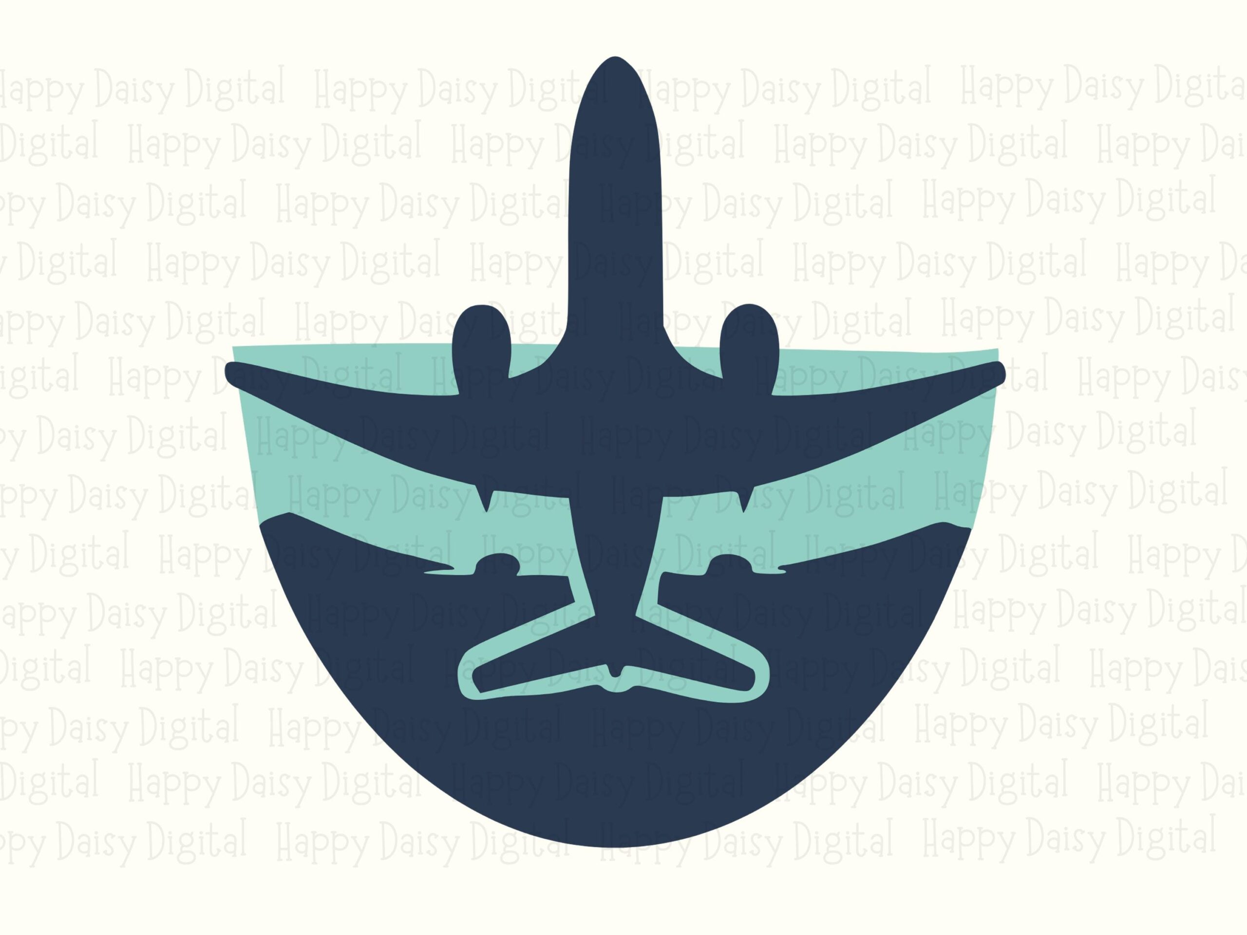 Airplane Badge PNG SVG | Navy Plane Circle Design Sublimation Commercial Use POD - Image 2