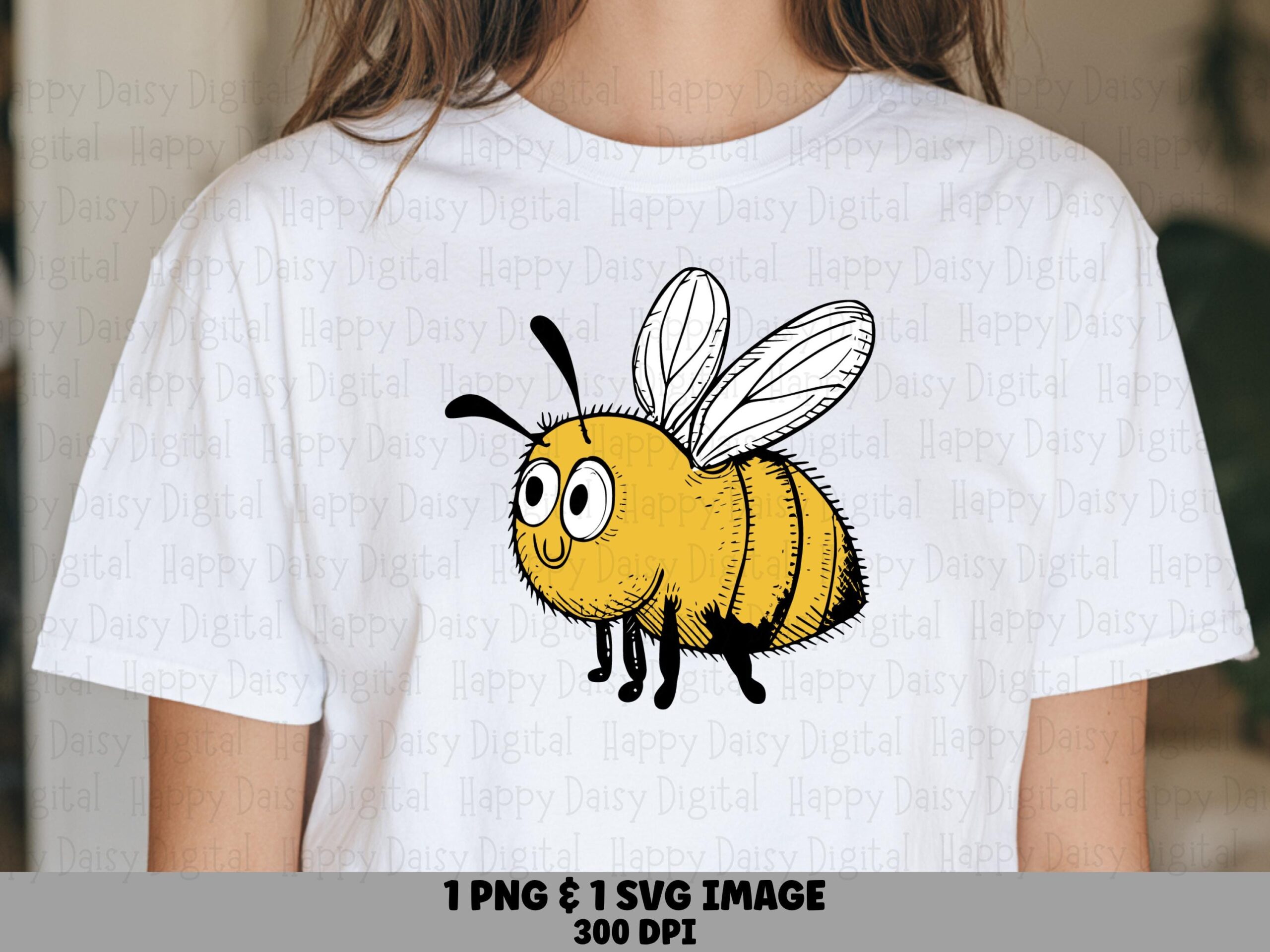Seuss Style Bee PNG SVG | Sublimation Commercial Use POD