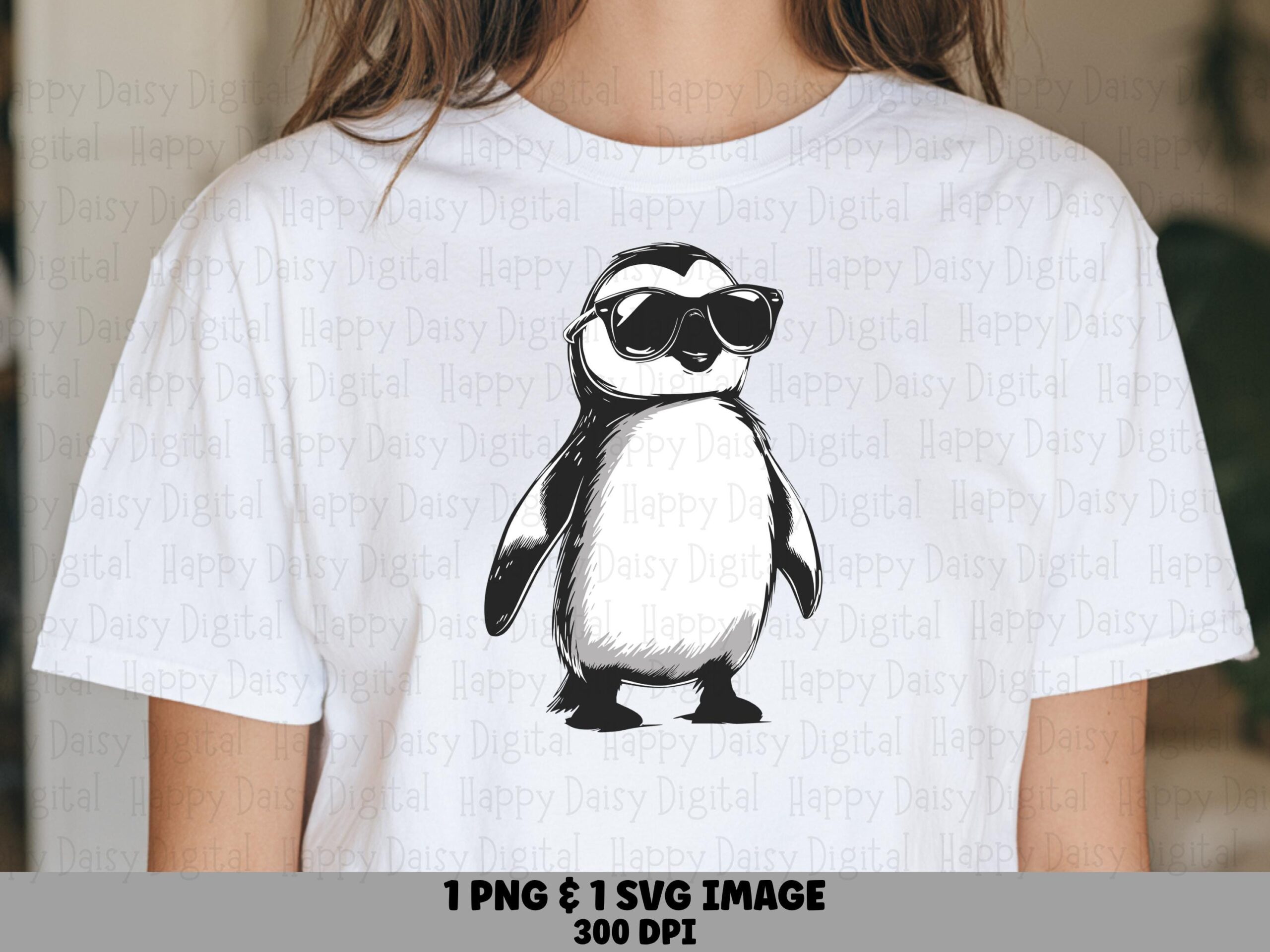 Penguin In Sunglasses PNG SVG | Sublimation Commercial Use POD