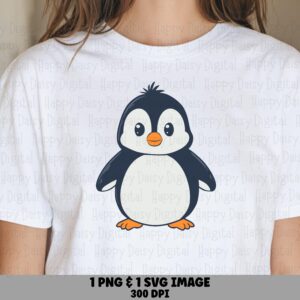 Standing Penguin Full Body PNG SVG | Sublimation Commercial Use POD