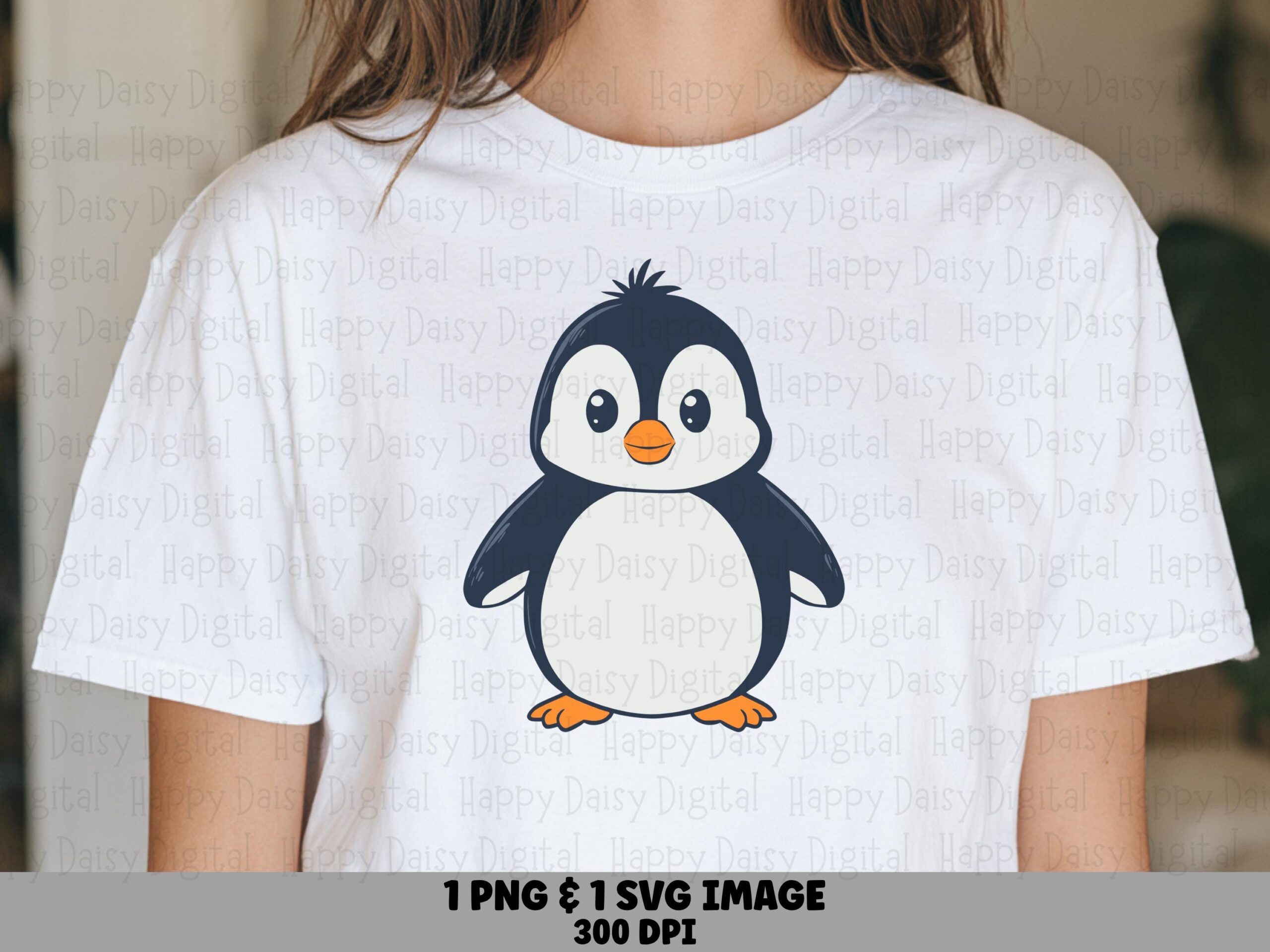 Standing Penguin Full Body PNG SVG | Sublimation Commercial Use POD