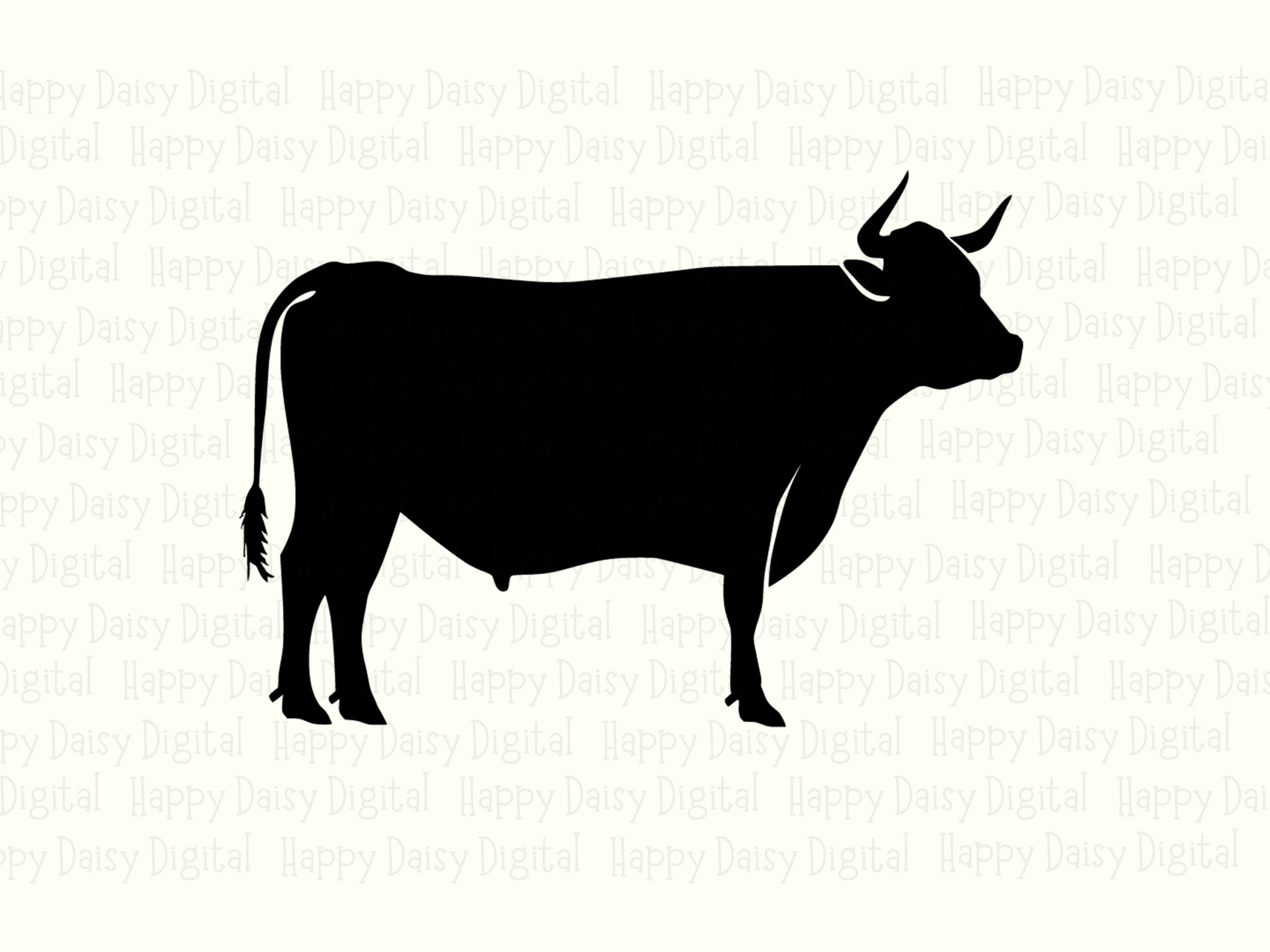 Bull Side Silhouette PNG SVG | Sublimation Commercial Use POD - Image 2