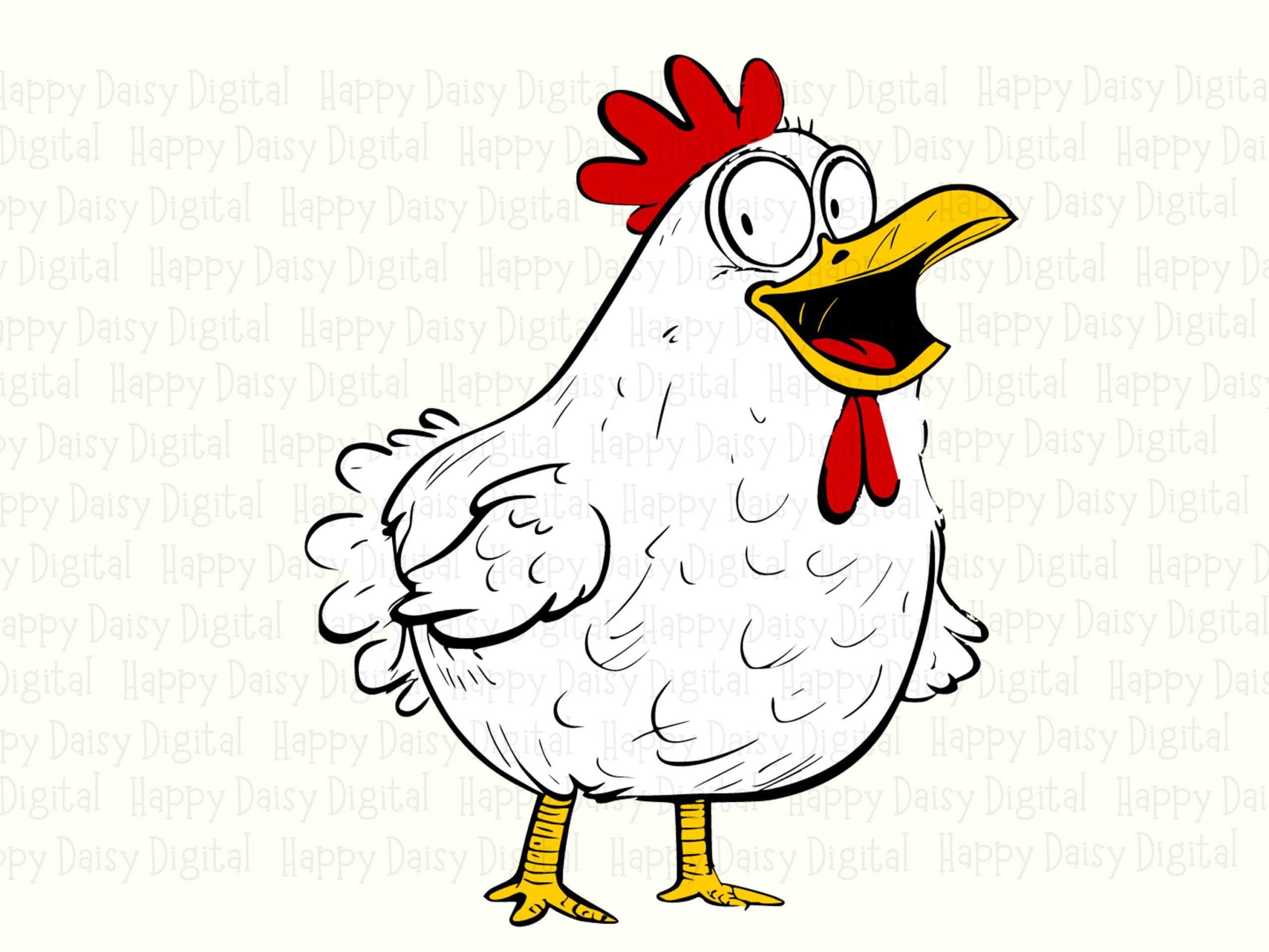 Shocked Hen PNG SVG | Sublimation Commercial Use POD - Image 2