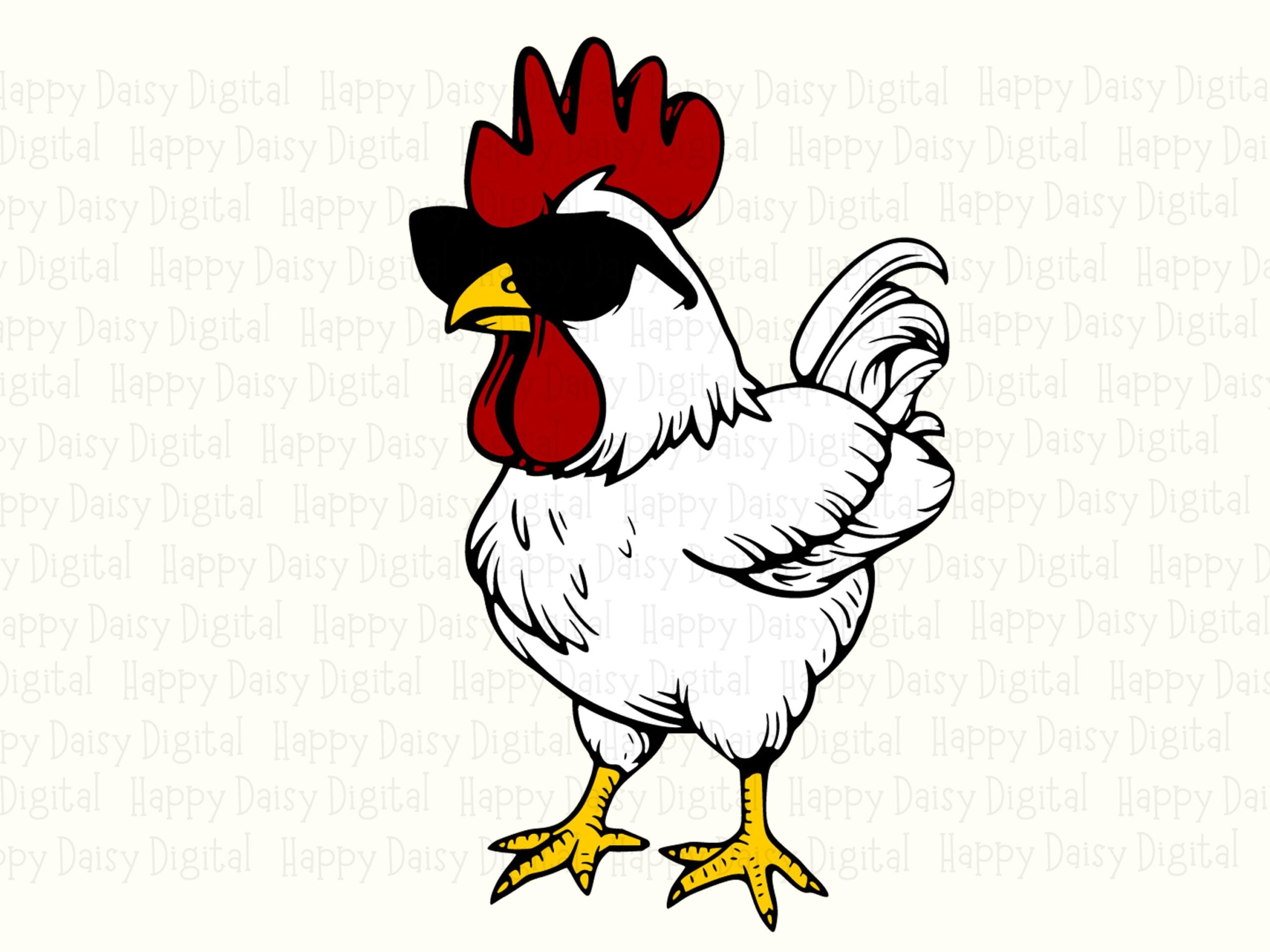 Rooster In Sunglasses PNG SVG | Sublimation Commercial Use POD - Image 2