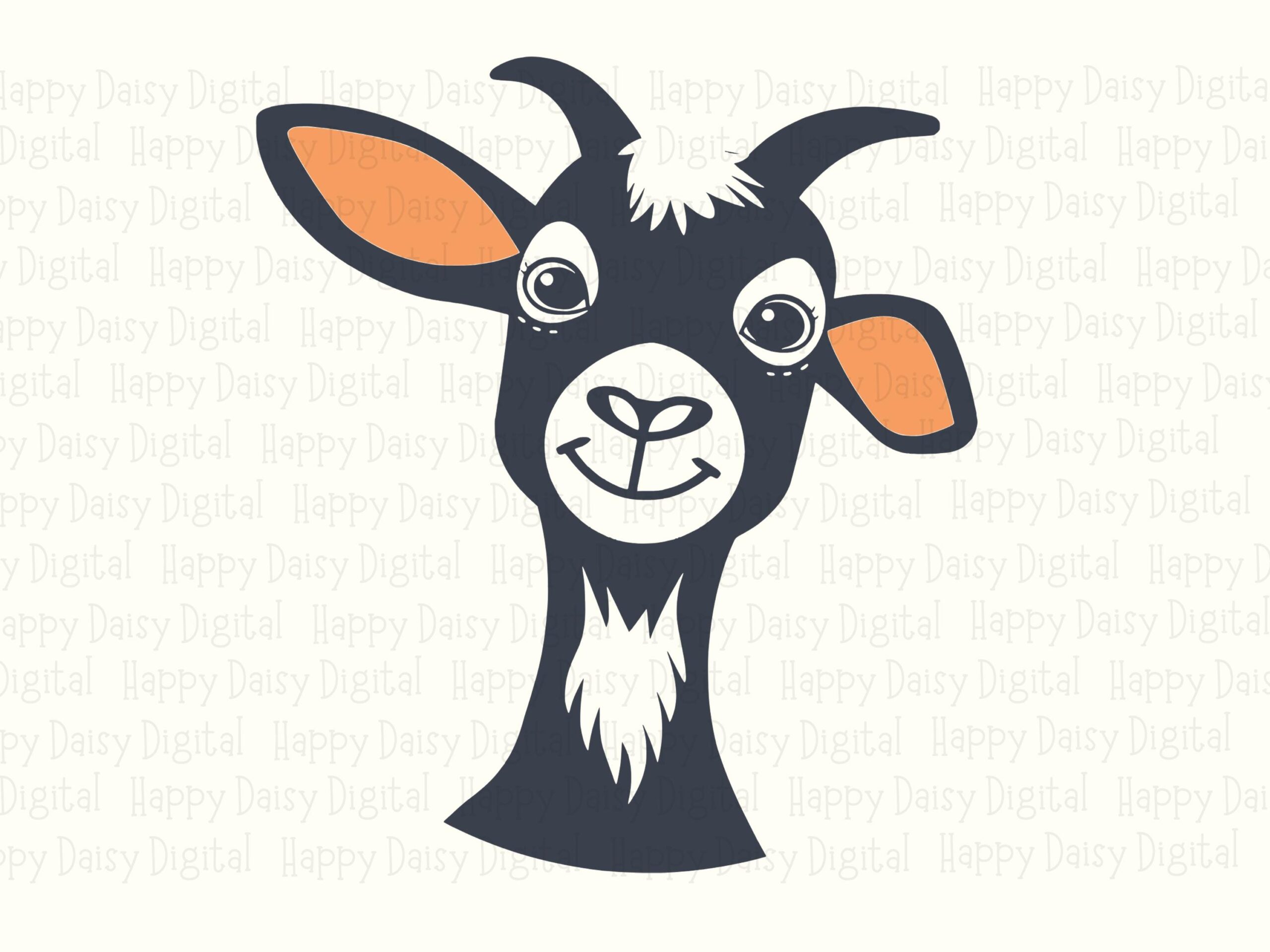 Goat Face Line Art PNG SVG | Sublimation Commercial Use POD - Image 2