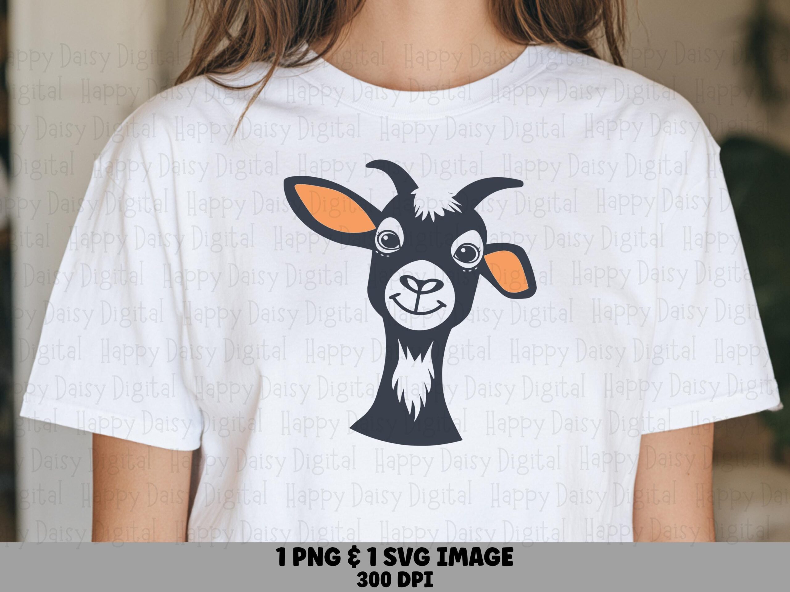 Goat Face Line Art PNG SVG | Sublimation Commercial Use POD