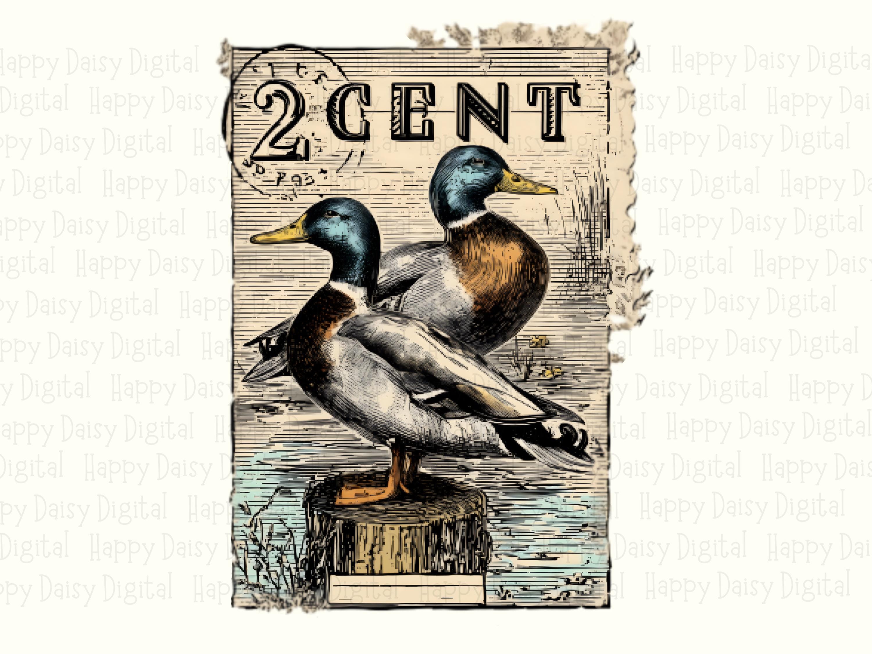2 Cent Vintage Mallards PNG | Sublimation Commercial Use POD - Image 2