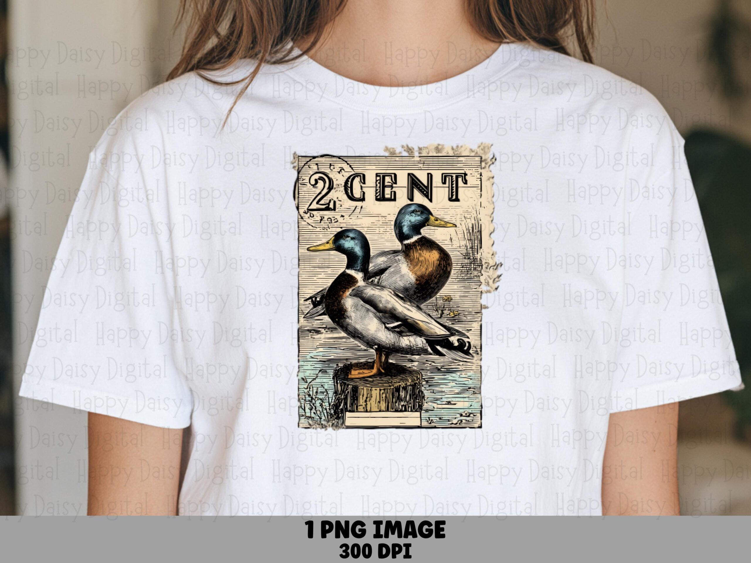 2 Cent Vintage Mallards PNG | Sublimation Commercial Use POD