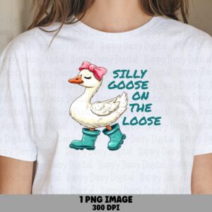 Silly Goose PNG, Cute Clipart For Sublimation | 300 DPI, Transparent Background | Commercial Use
