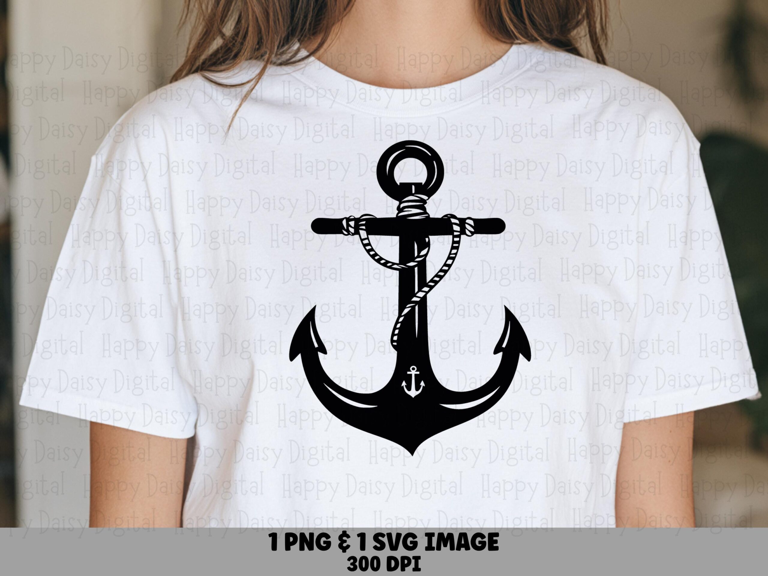 Nautical Anchor PNG, Classic Rope Design | SVG Clipart, Commercial Use License, 300 DPI Files