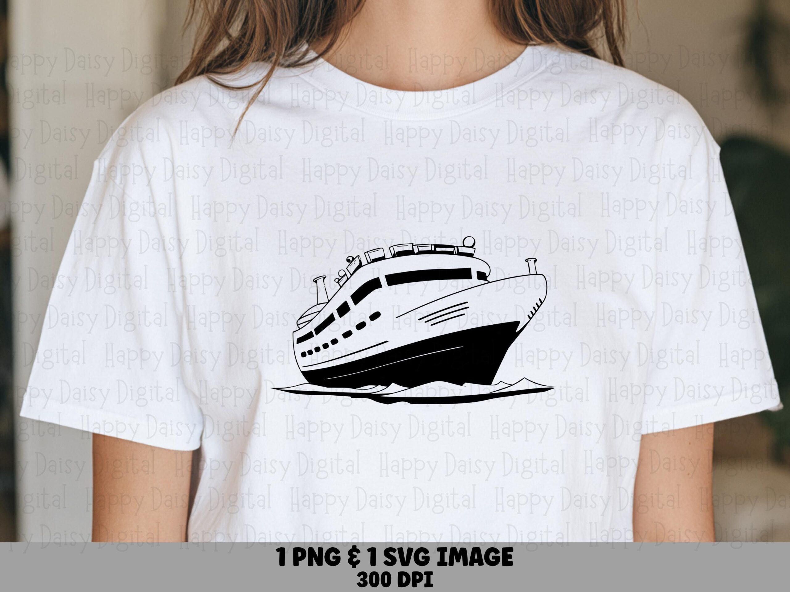 Cruise Wave PNG, Nautical Liner Clipart, Blue Ship SVG | Digital Files, Print-Ready 300 DPI
