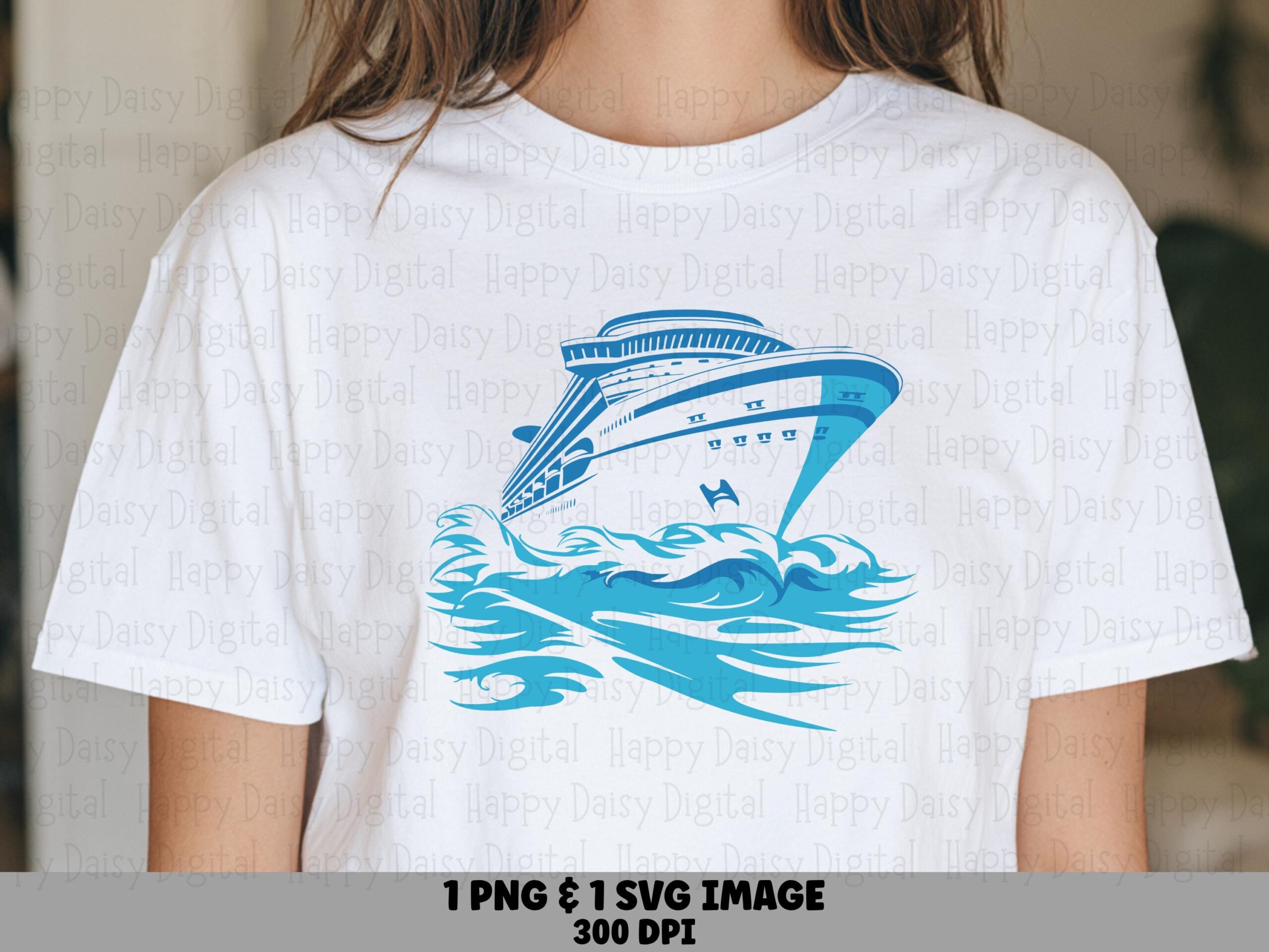 Cruise Ship PNG, Line Art Liner Graphic - Black Outline Clipart, Commercial License | SVG File, 300DPI Print-Ready