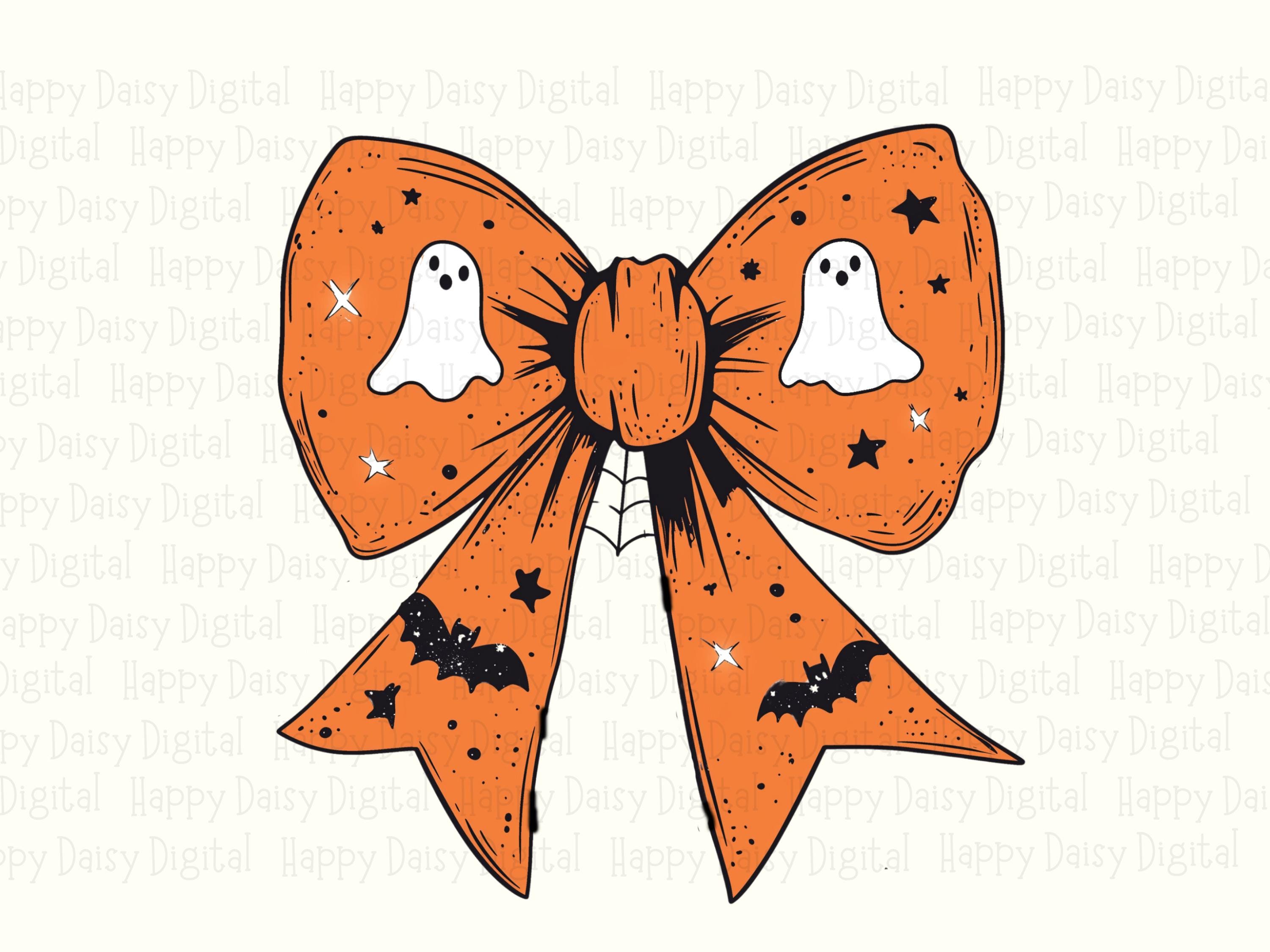 Halloween Ghost Bow PNG | Sublimation Commercial Use POD - Image 2