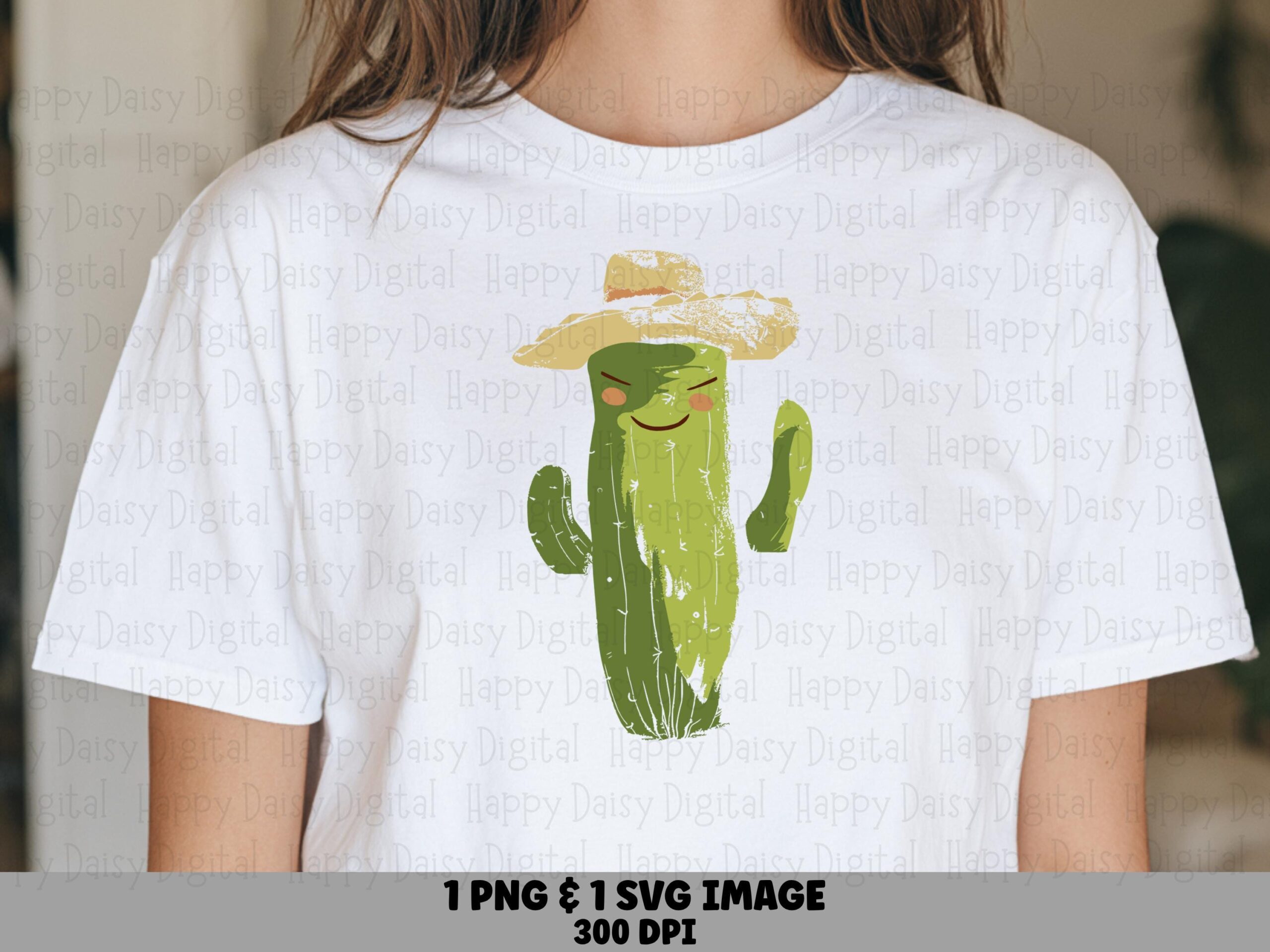 Cactus With Sombrero PNG SVG | Sublimation Commercial Use POD