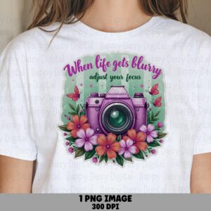 Purple Camera PNG, Watercolor Floral Clipart, Butterfly Illustration | 300 DPI, Commercial Use License