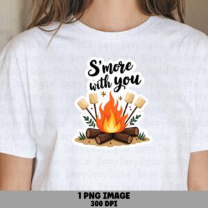 Smore Sticker PNG, Campfire Design For Creators | Sublimation File, Commercial Use, 300 DPI, Transparent