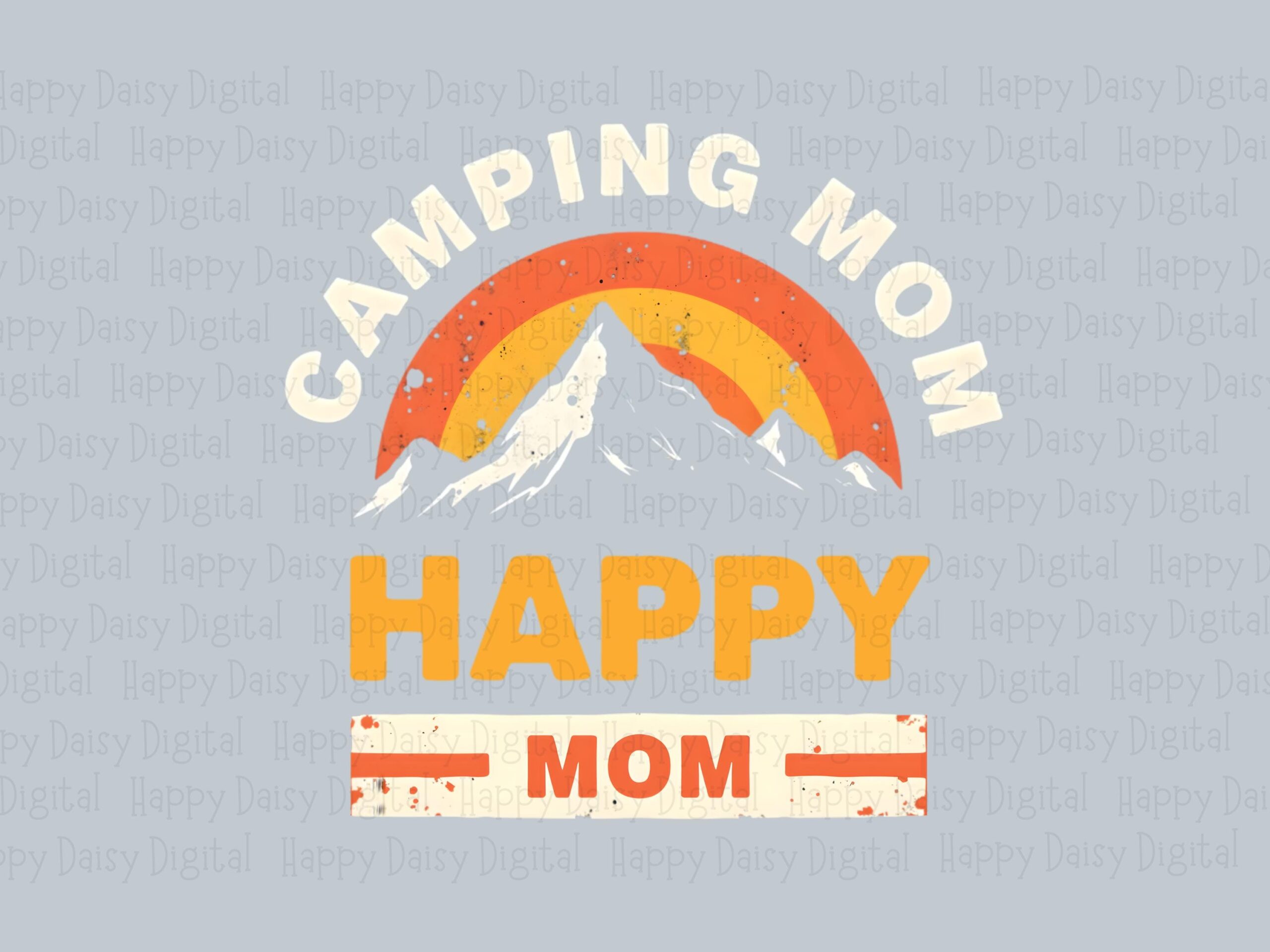Camping Mom Png, Retro Sunset Mountain Design | Sublimation, Commercial Use, 300 DPI | POD Sellers - Image 2