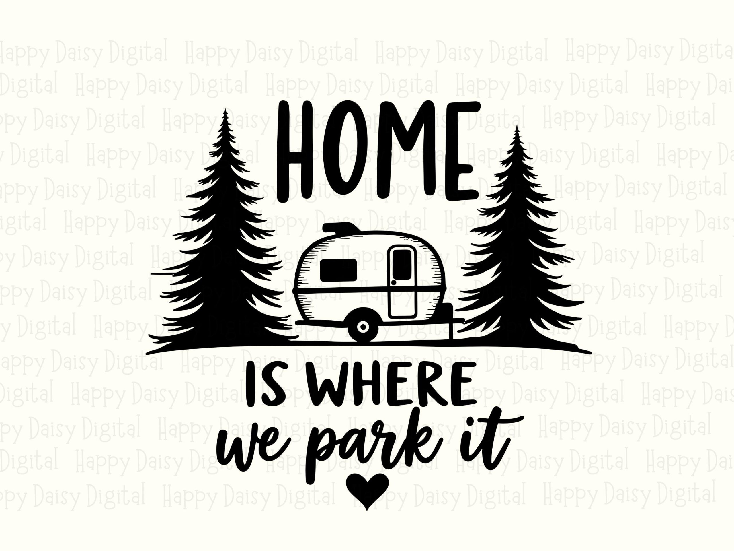 Home Park It, Hand-Lettered Camper PNG SVG Bundle | Sublimation Digital File, 300 DPI - Commercial License - Image 2