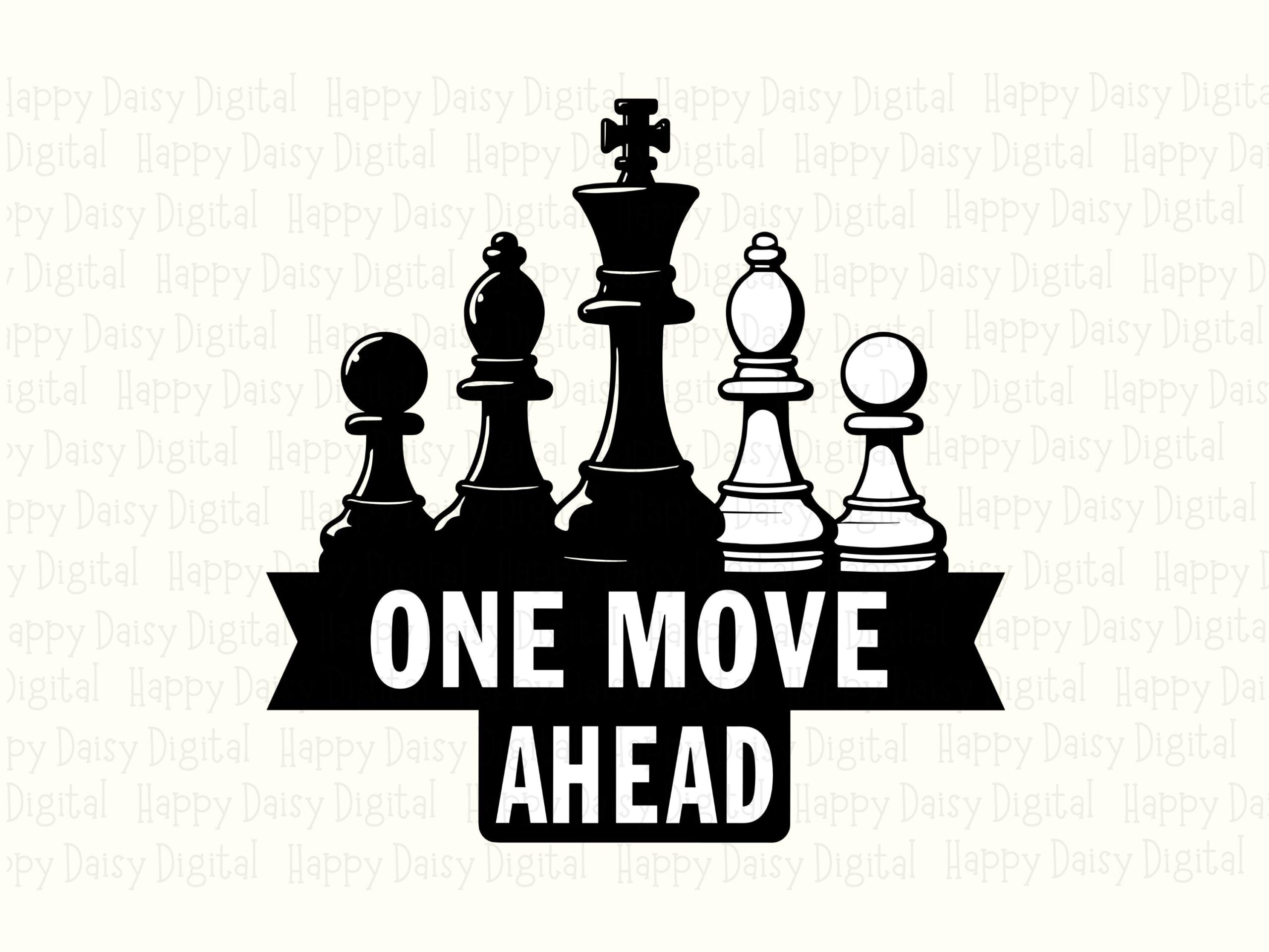One Move Ahead, Chess Design Bundle | PNG SVG Sublimation, Commercial Use, 300 DPI Print-Ready - Image 2