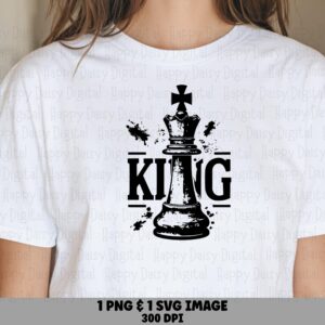 King Grunge Crown PNG SVG | Sublimation Commercial Use POD