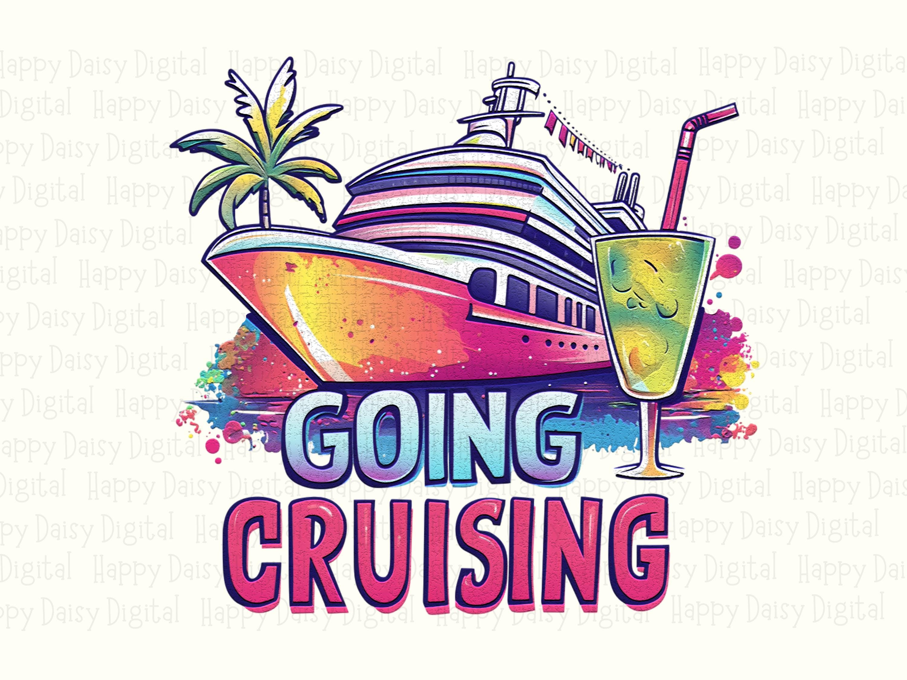 Going Cruising Colorful Ship PNG | Sublimation Commercial Use POD - Image 2